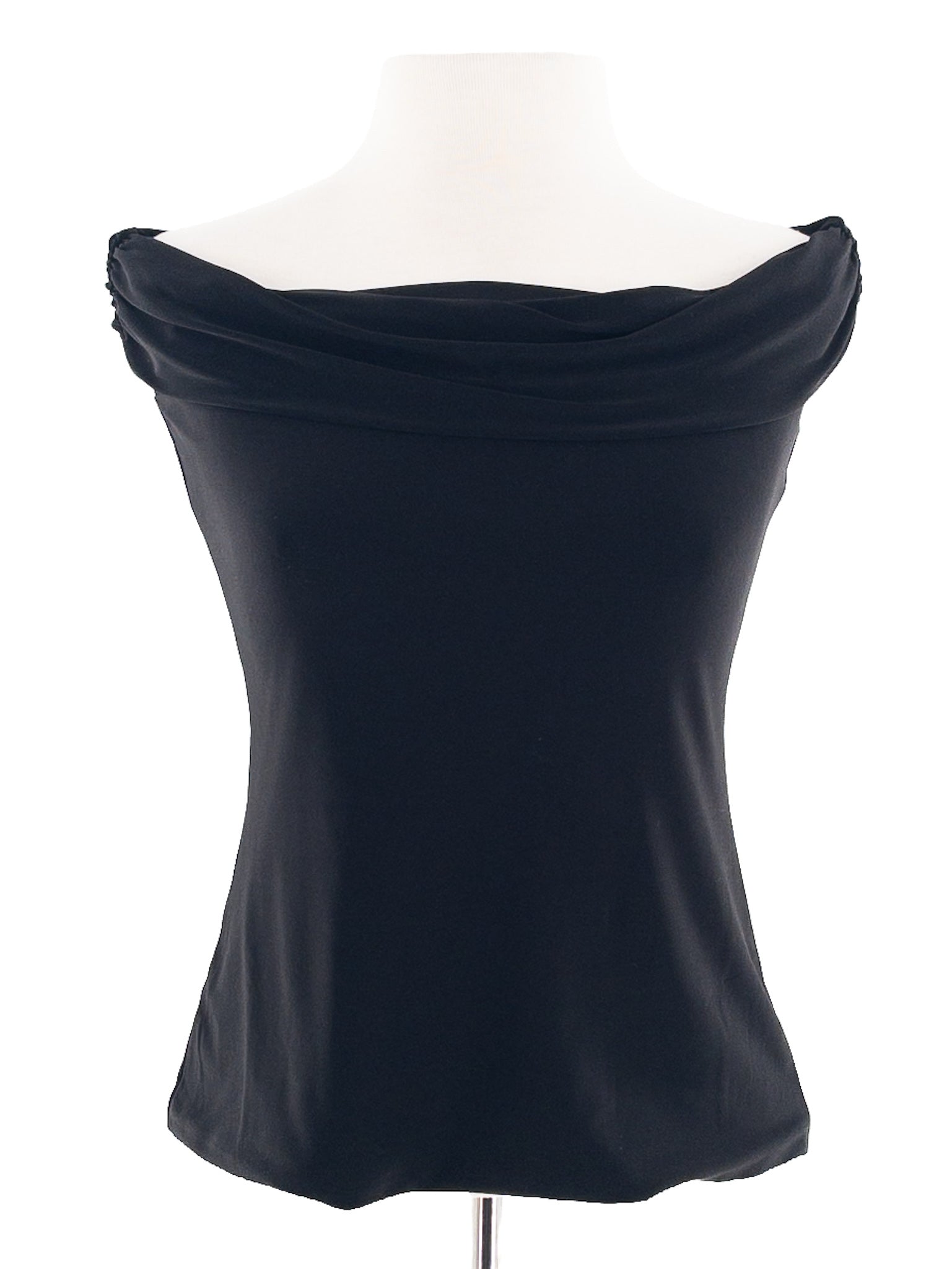White House Black Market Black Polyester Blend Sleeveless Size XS T Shirt