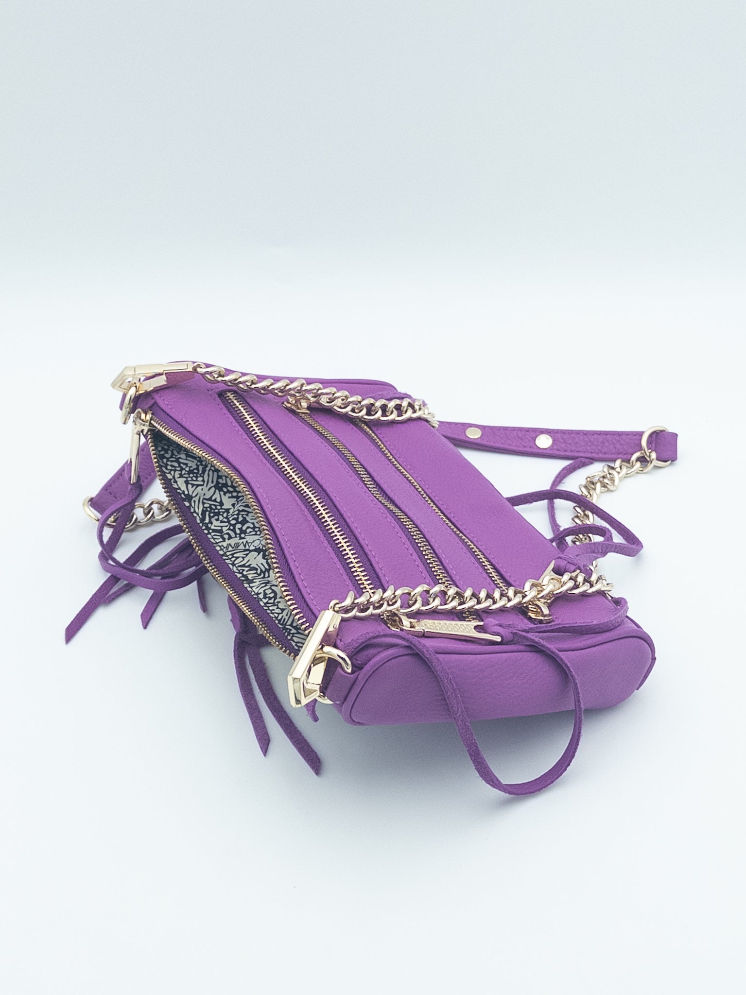 Rebecca Minkoff Purple Pebble Leather Cross Body