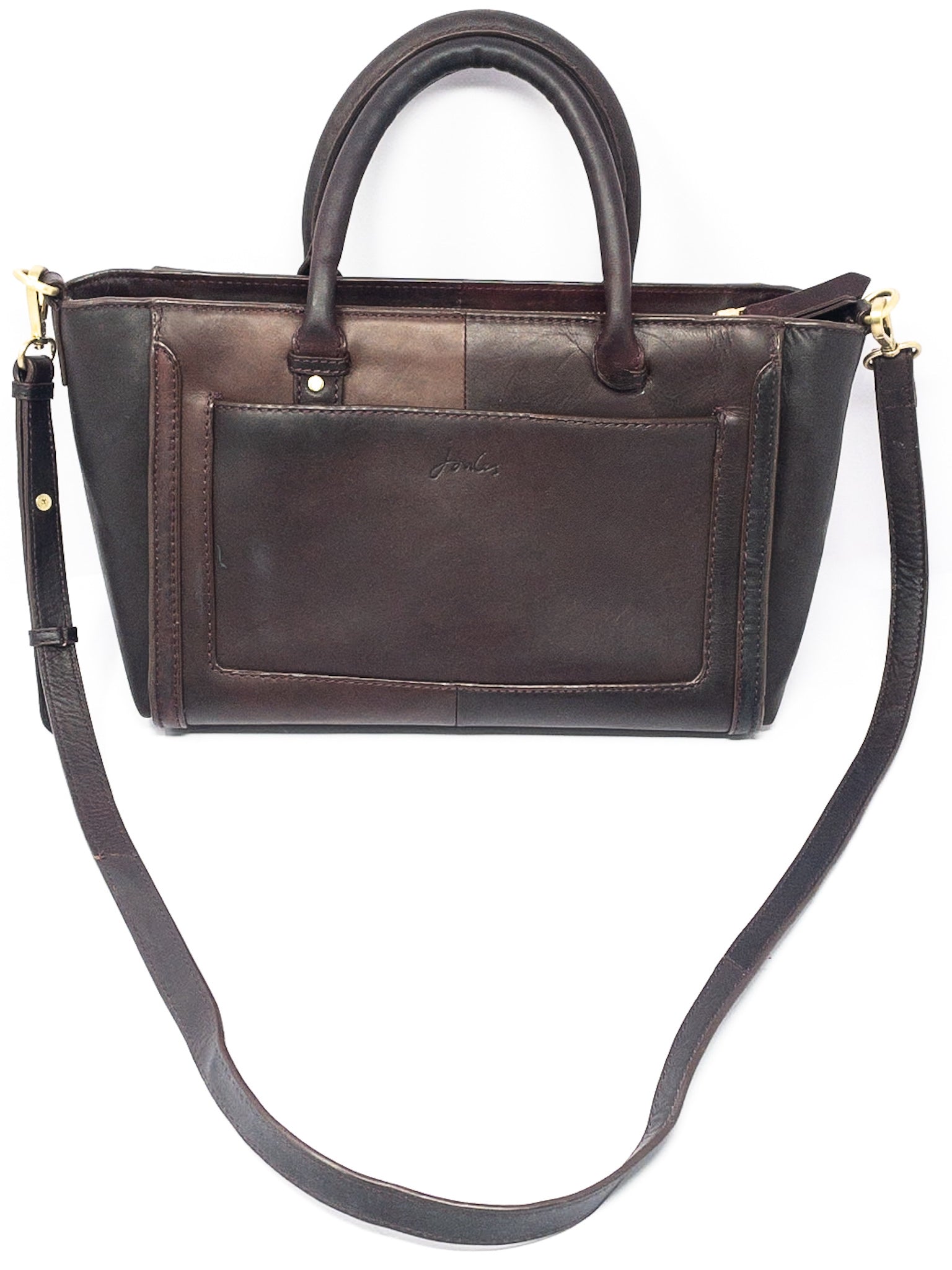 Joules Espresso Zip Leather Purse