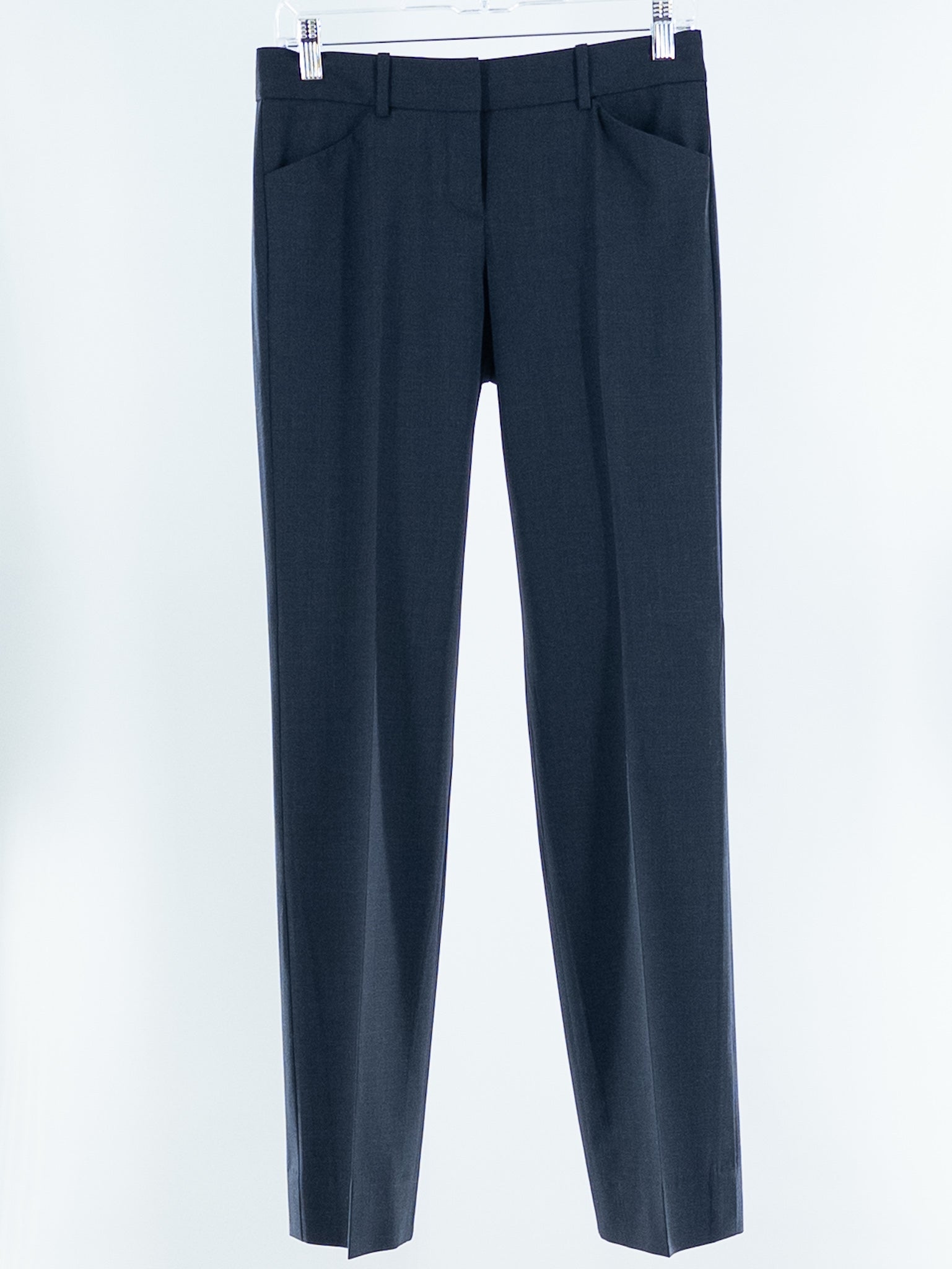 Theory Navy Wool Blend Straight Size 0 Pants