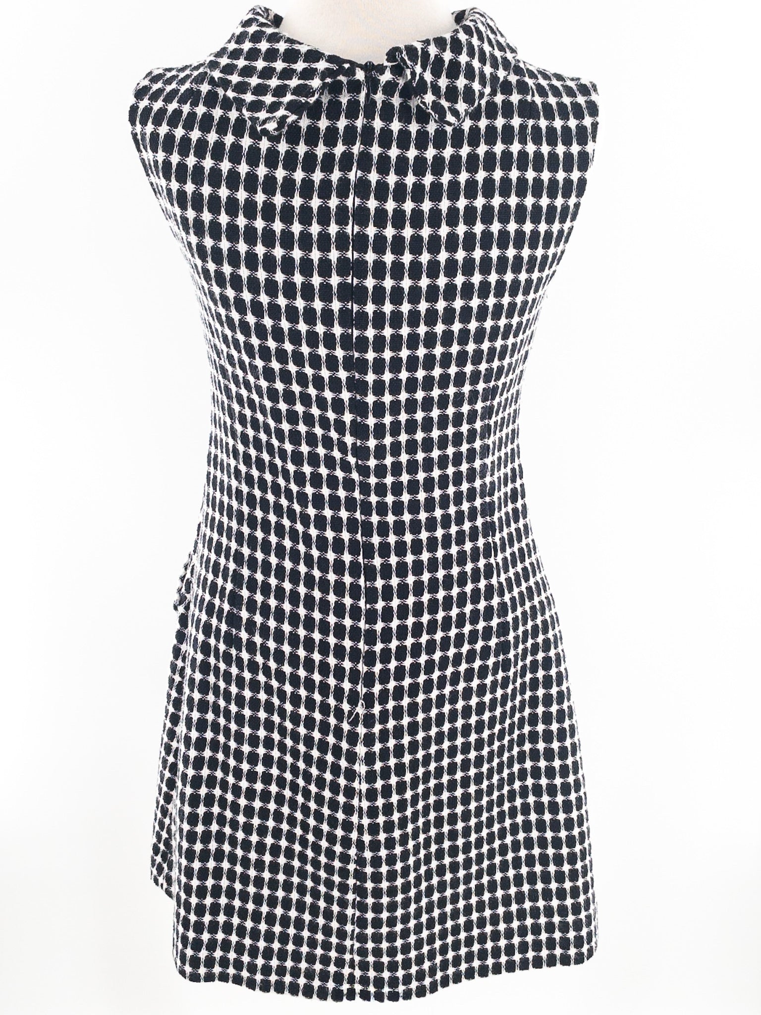 DadaDress by Jessika Madison-Kenned Black White Geometric Sleeveless Dress