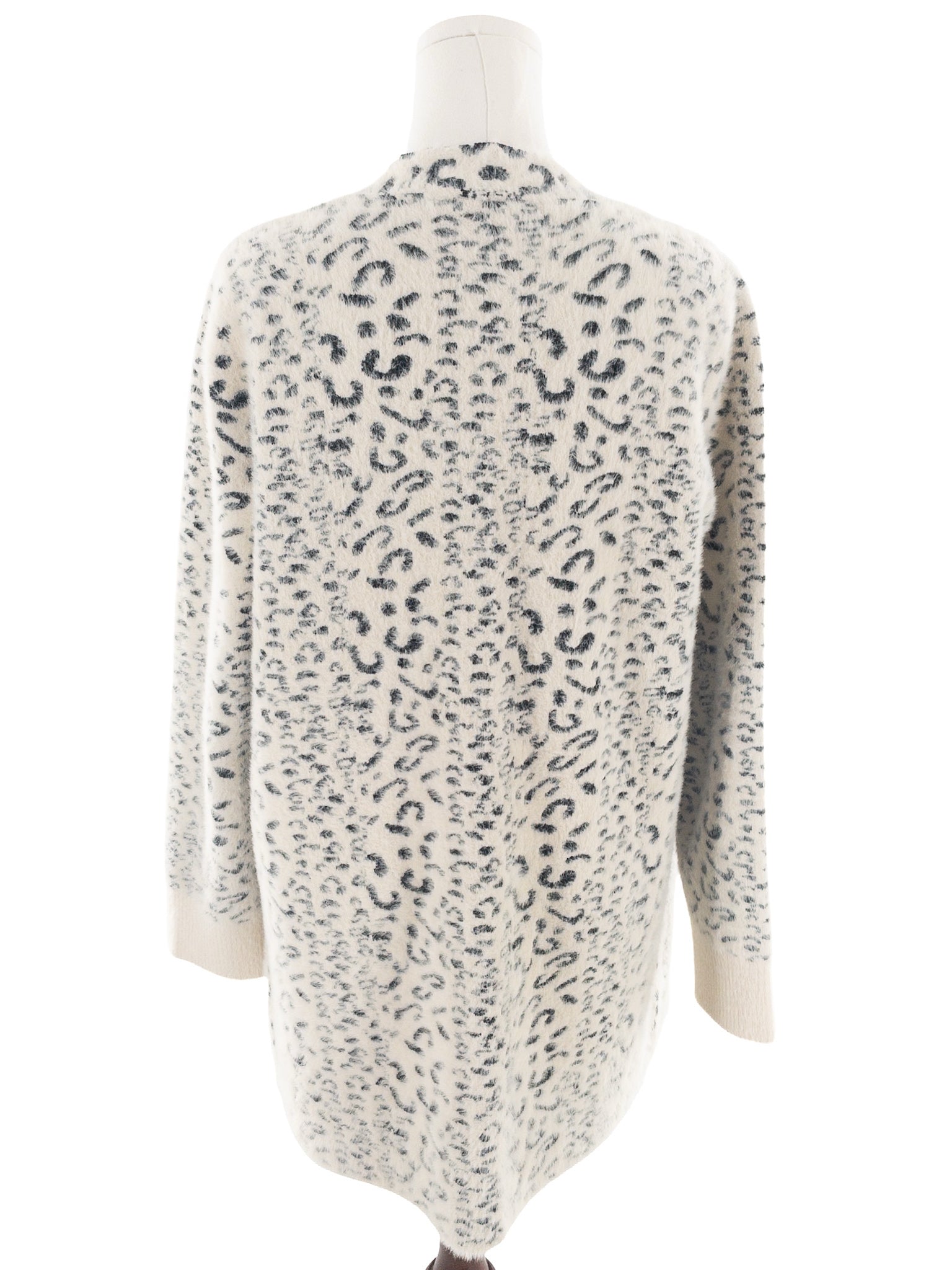 Evolution Cream Black Print Nylon Size L Cardigan