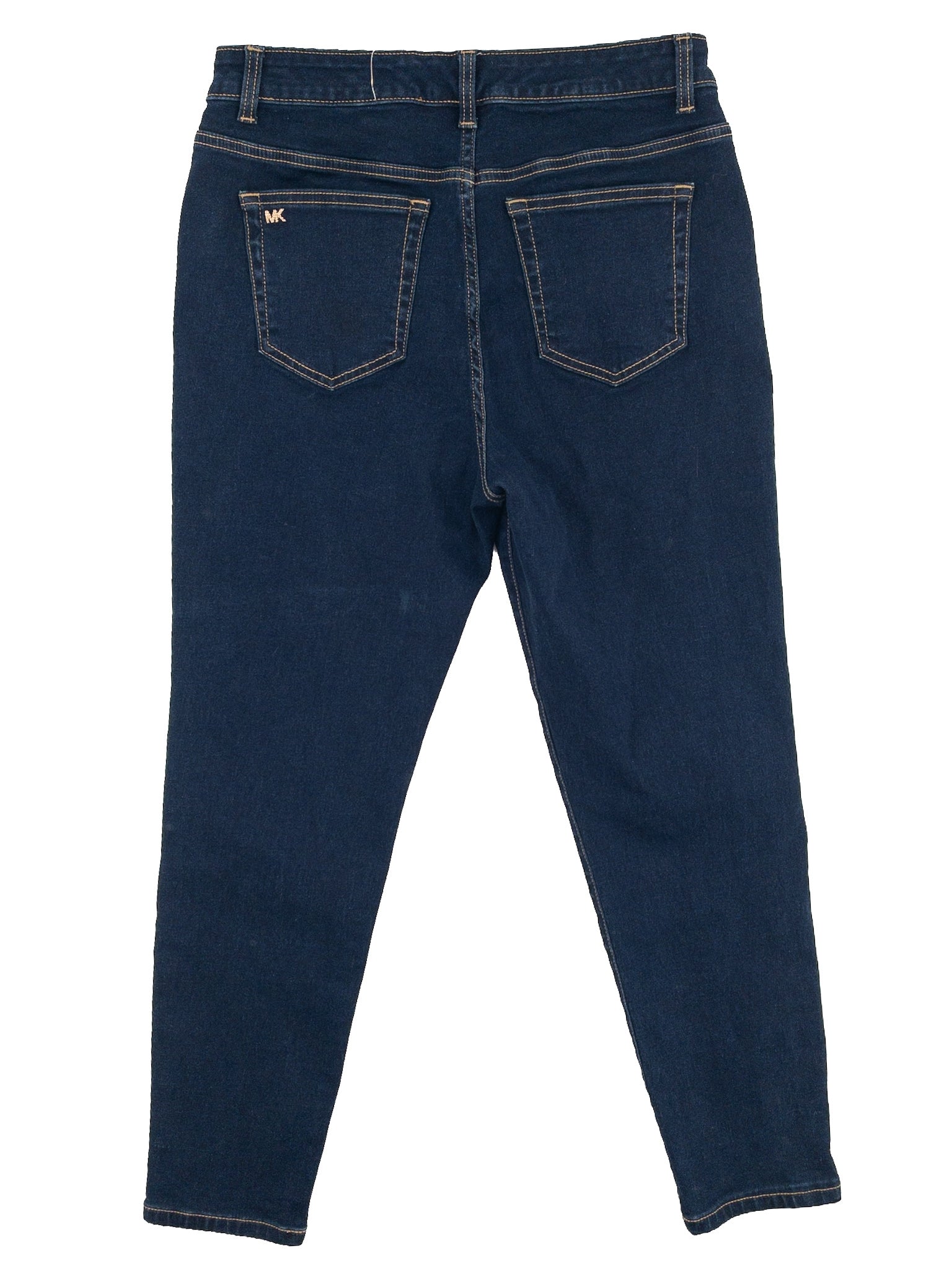 Michael Kors Navy Cotton Blend Taper Size 12 Jeans