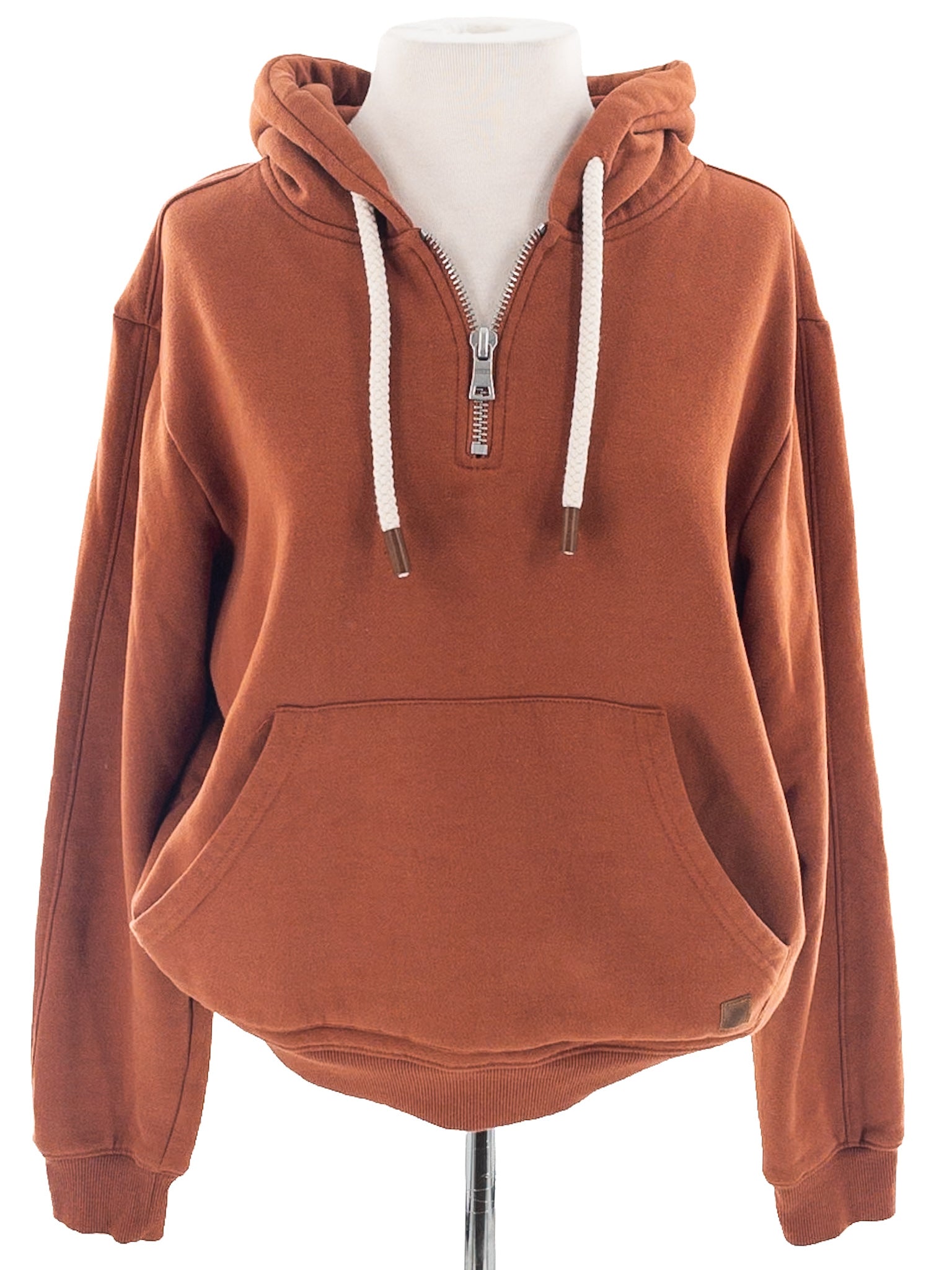 Fundamental Coast Cinnamon Hooded Cotton Blend Size S Sweatshirt