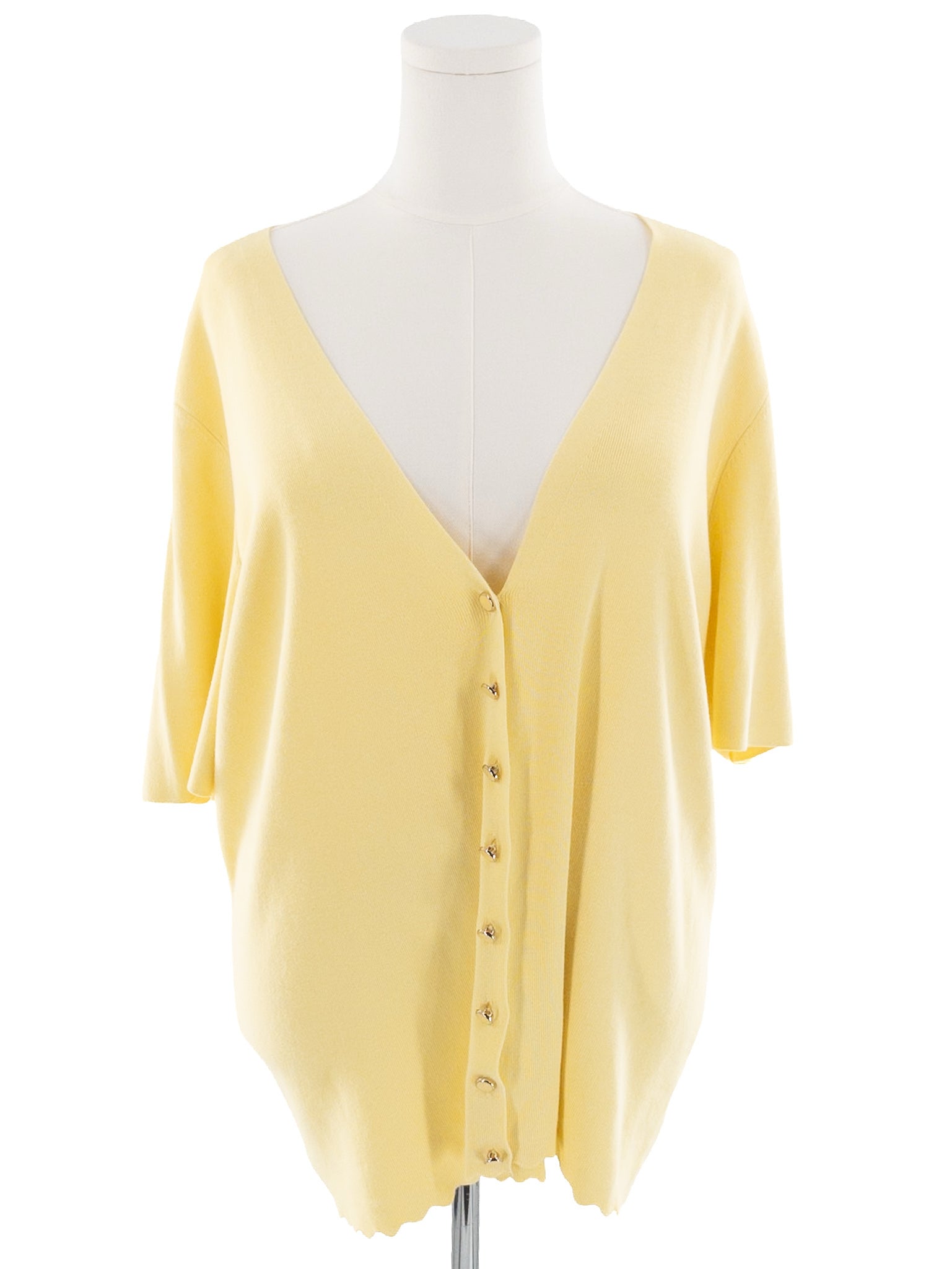 Talbots Lemon Button Cotton Blend Size 2X Cardigan