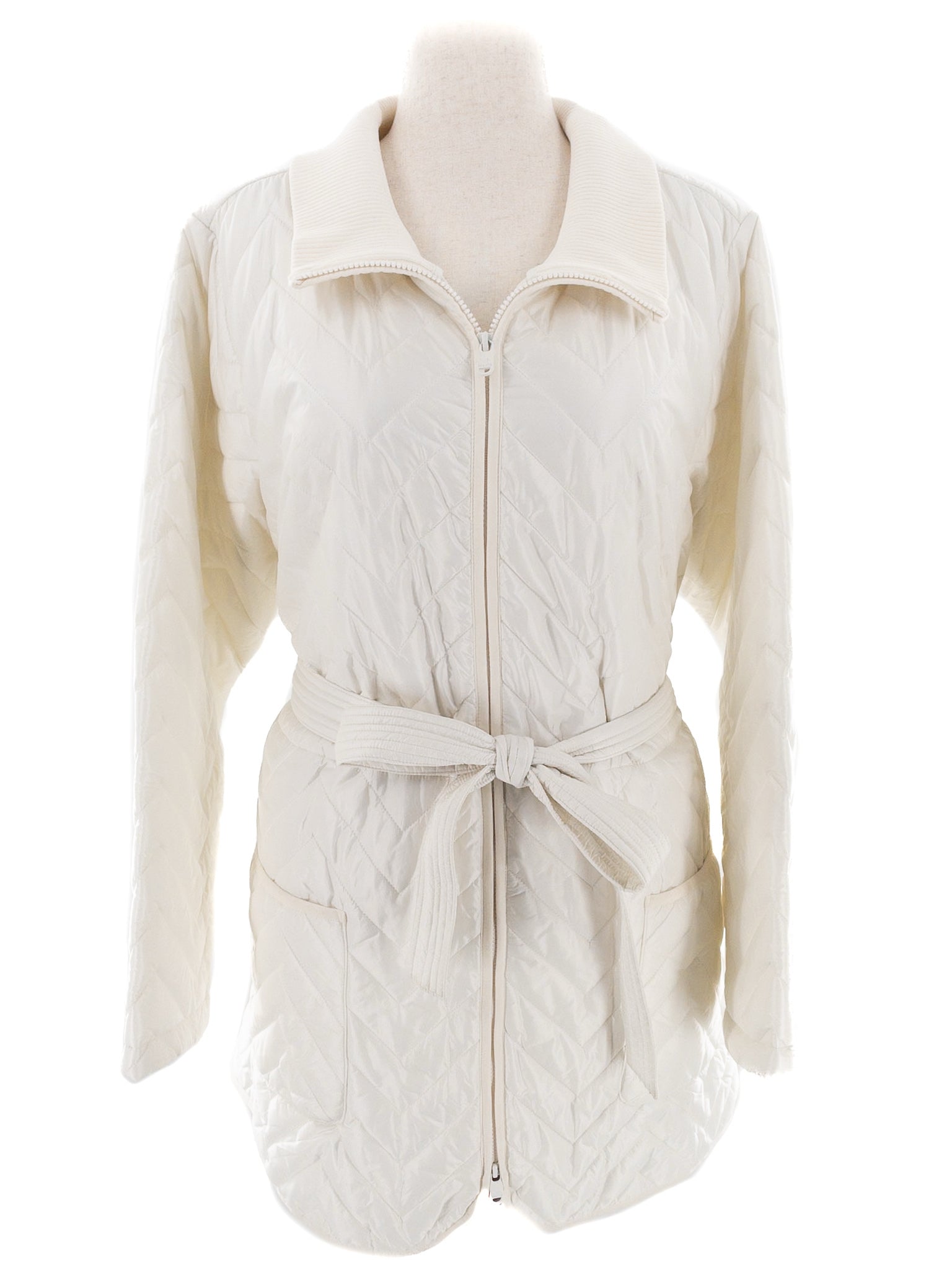 Athleta Cream Quilt Nylon Size 3X Coat