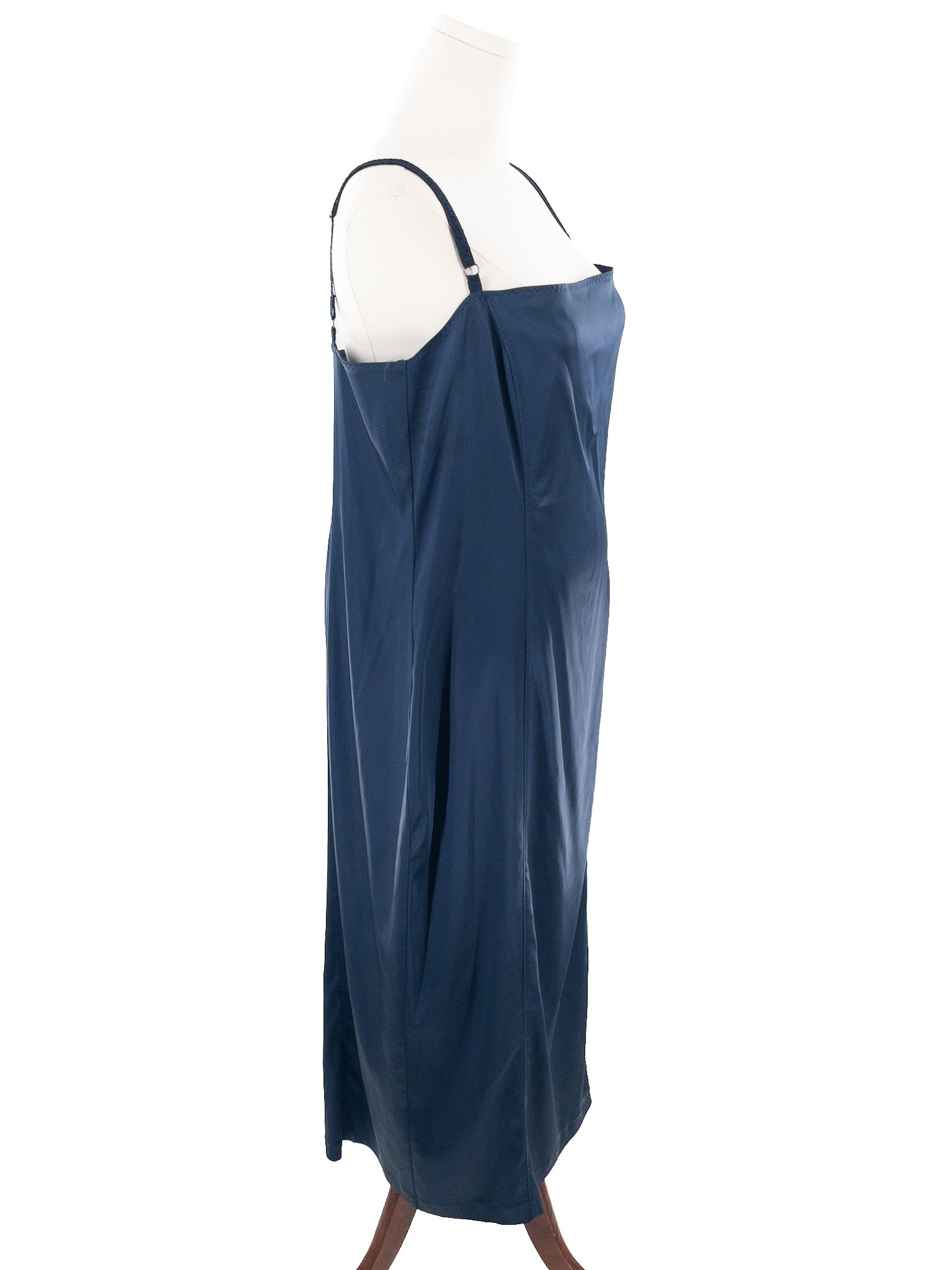 J Crew Navy Acetate Blend Spaghetti Strap Size 22 Dress