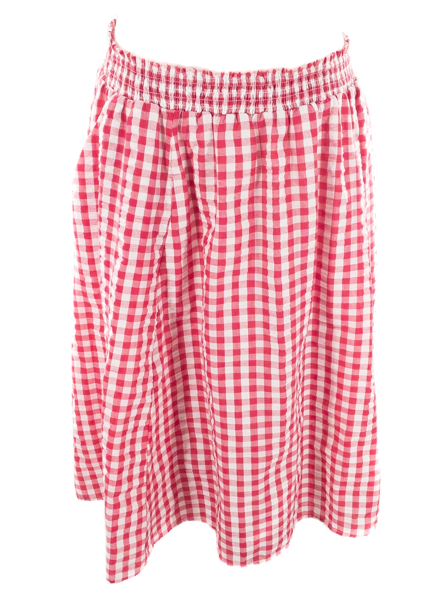Torrid Fuschia White Gingham Polyester Blend Puff Sleeve Size 3X Dress Set