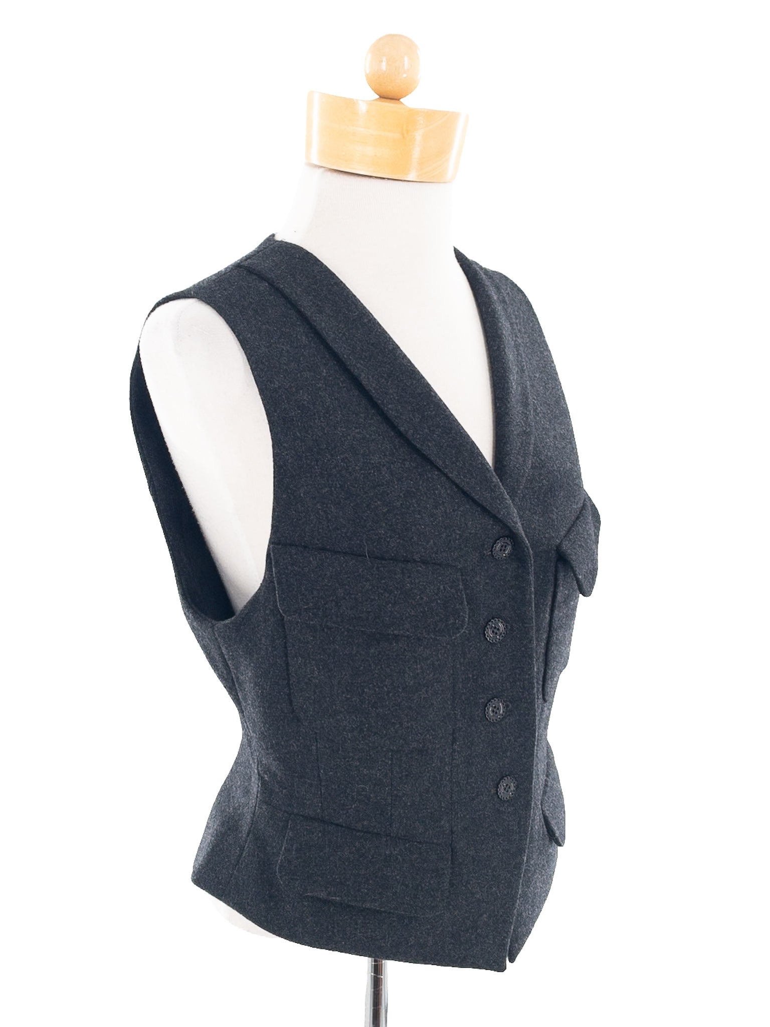 Karl Lagerfeld Charcoal Wool Size 10 Vest