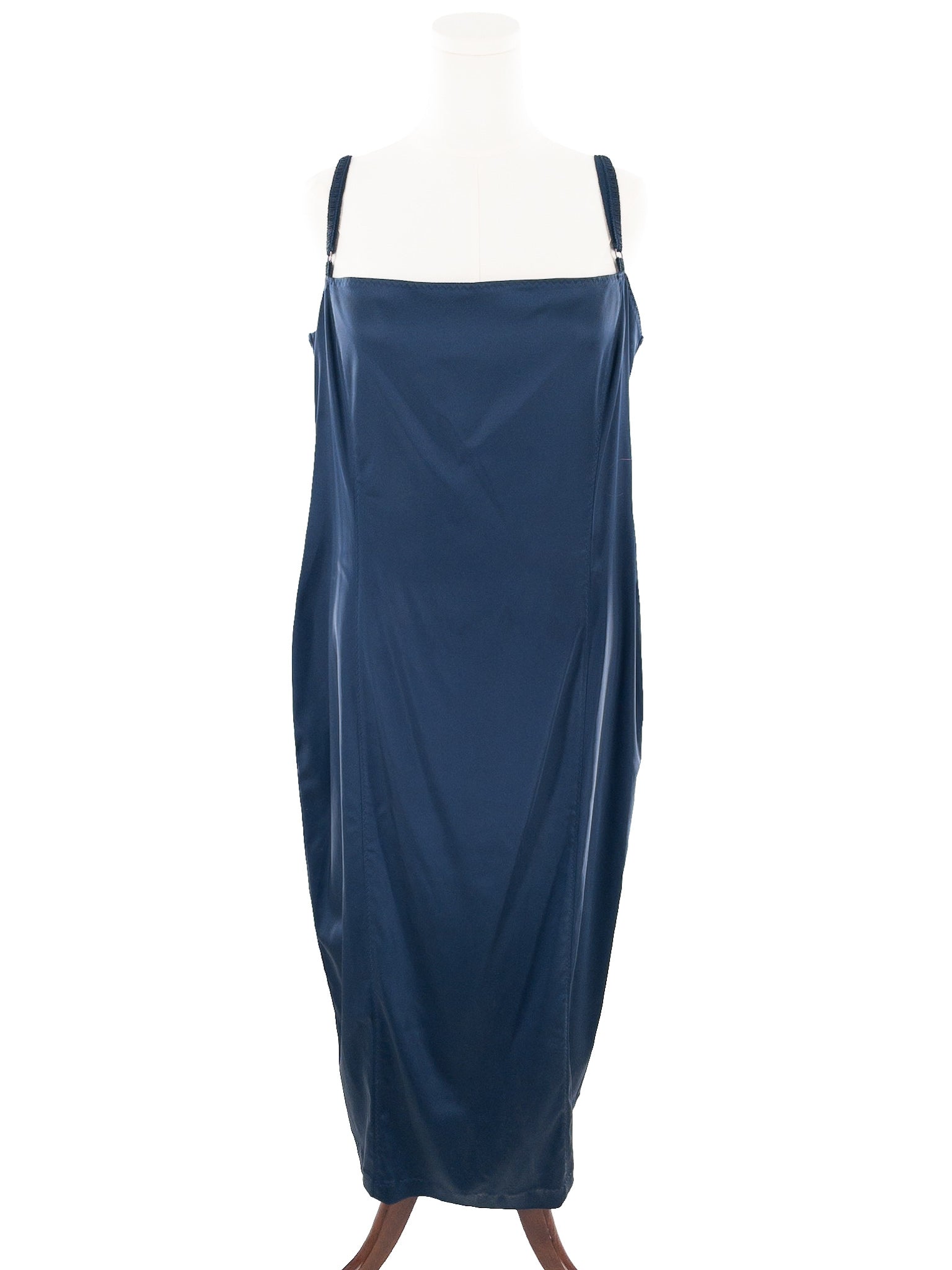 J Crew Navy Acetate Blend Spaghetti Strap Size 22 Dress