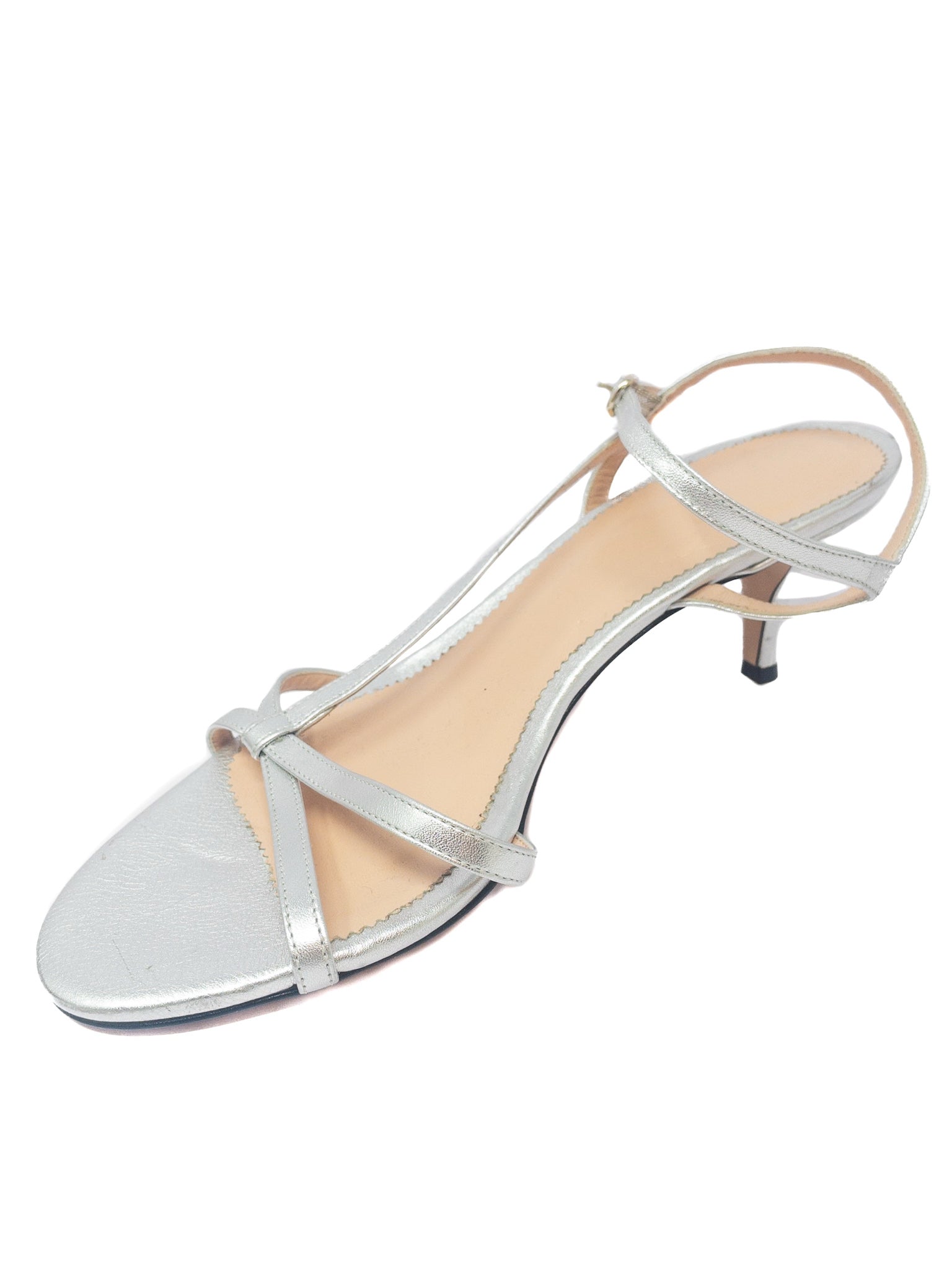 J Crew Silver Leather 8.5 Shoes