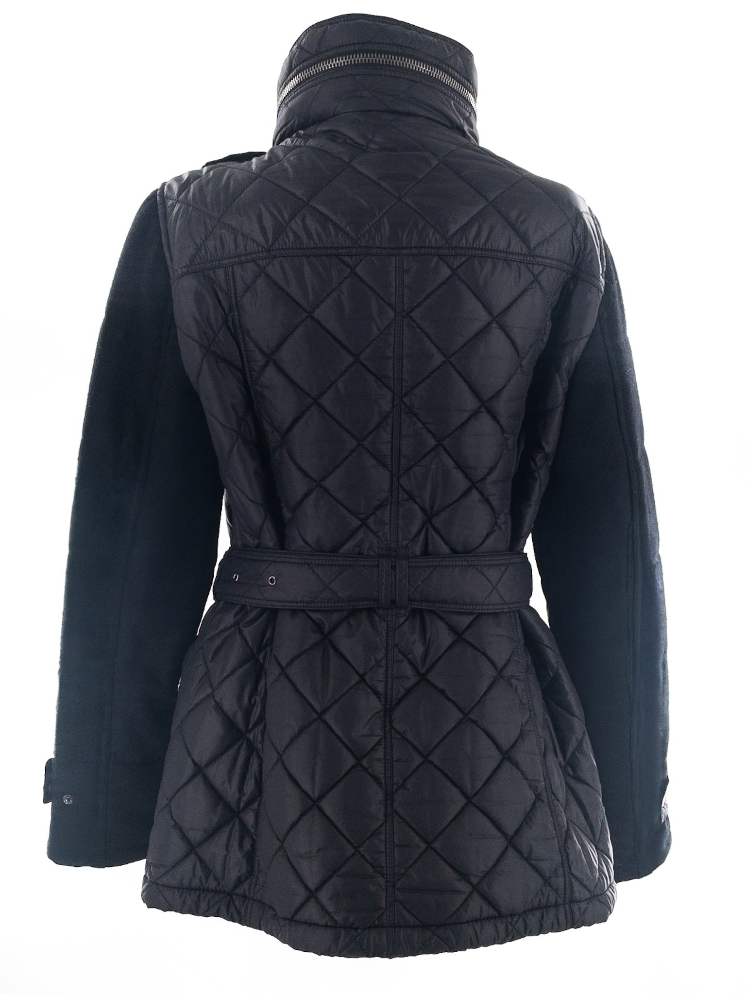 Burberry Black Quilt Nylon/Wool Size XL Jacket