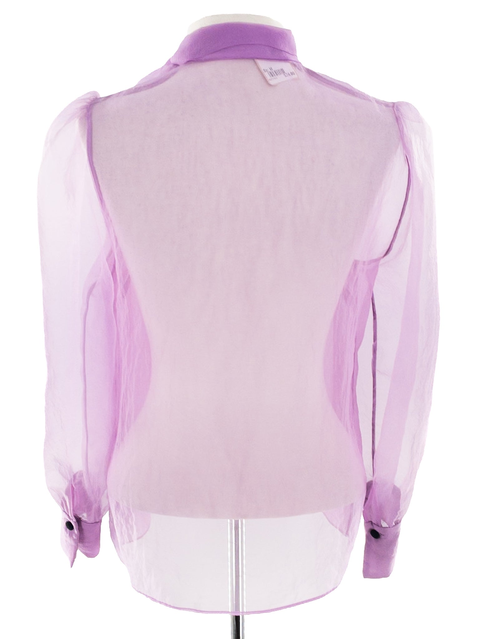 Zara Lavender Sheer Long Sleeve Size M Blouse