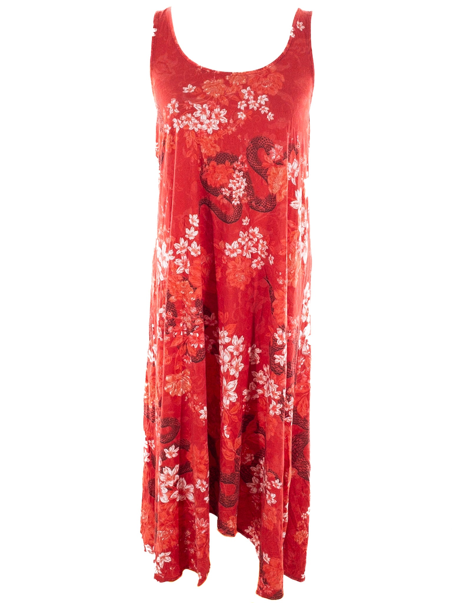 Johnny Was Red Multi Floral Cotton Blend Size XS Pajamas