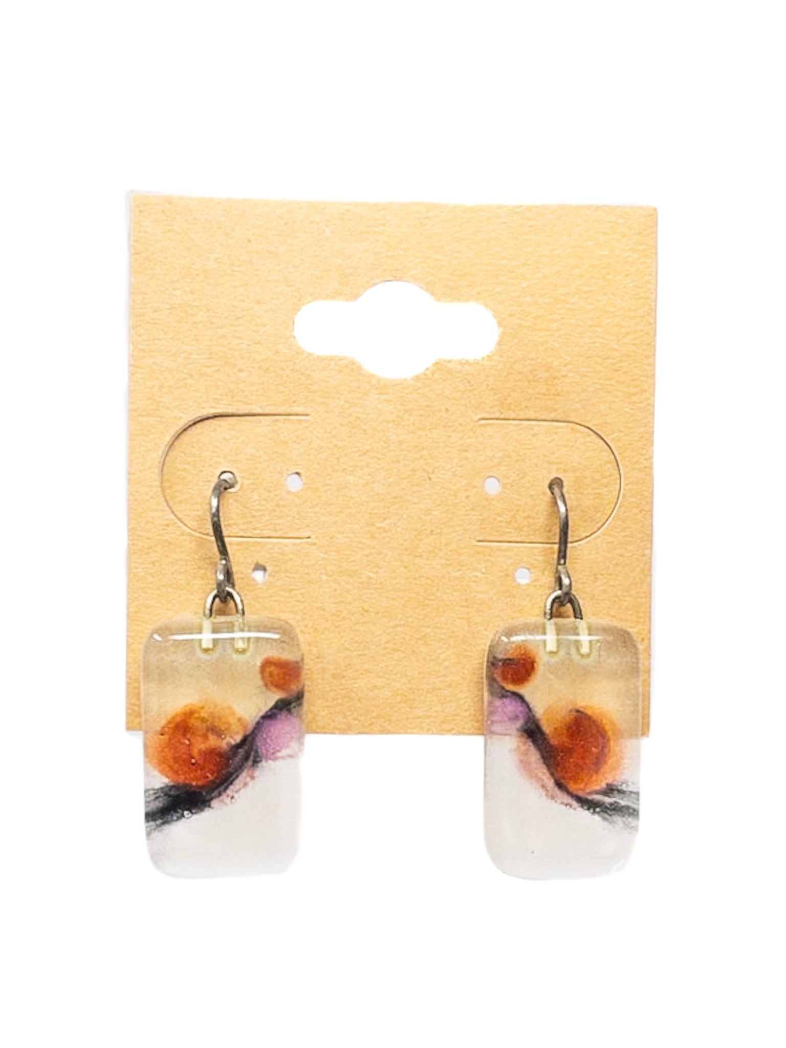 Clear Red Earrings