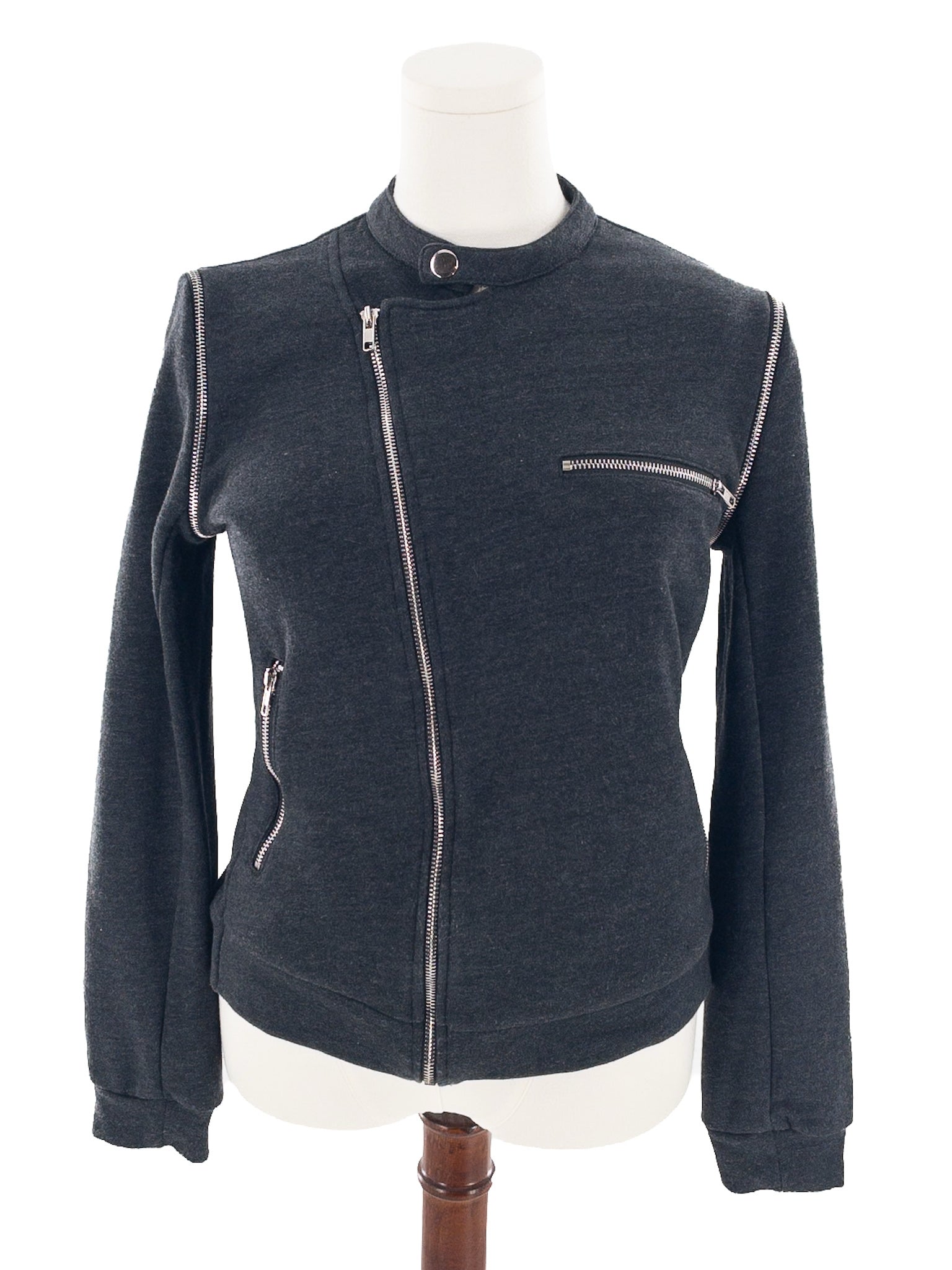 Ginger G Charcoal Cotton Blend Size L Jacket