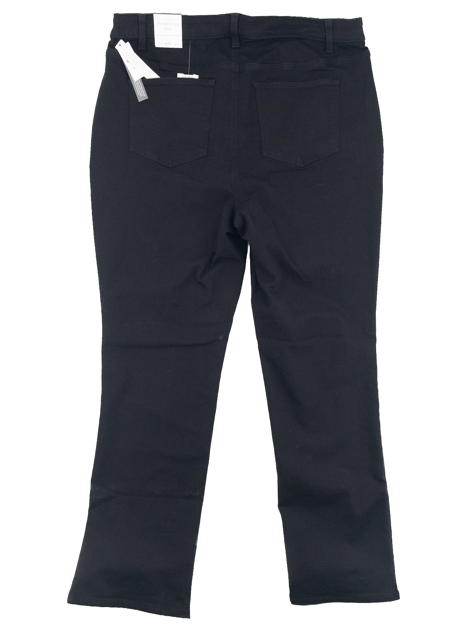 Talbots Black Cotton Blend Straight Size 16W Pants