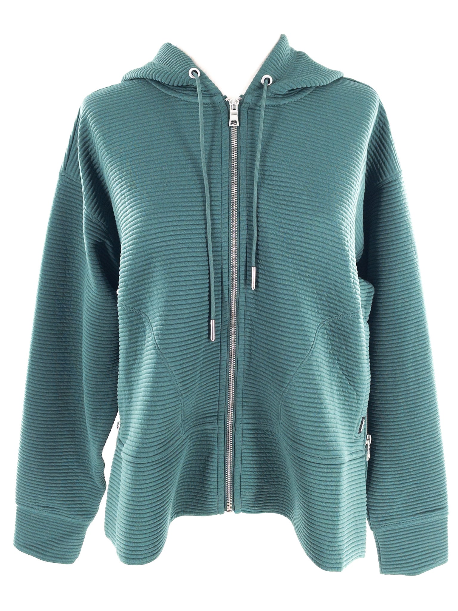 DKNY Forest Green Ribbed Polyester Size M Sweatshirt