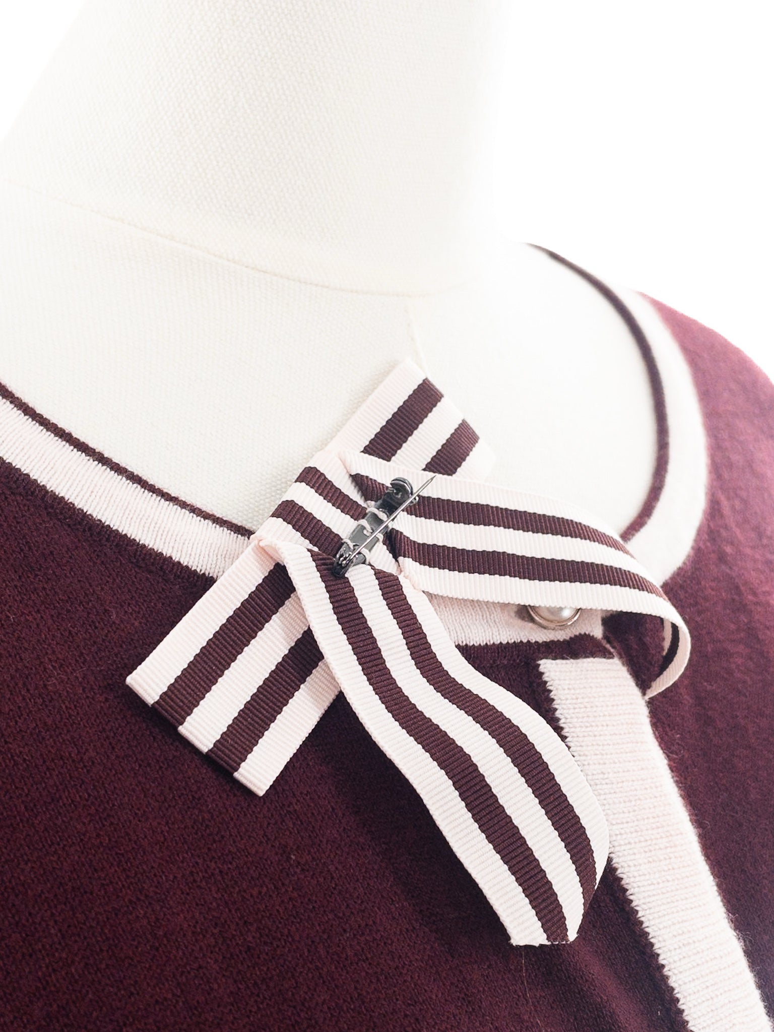 Talbots Maroon Pink Piping Cotton Blend Size 2X Cardigan