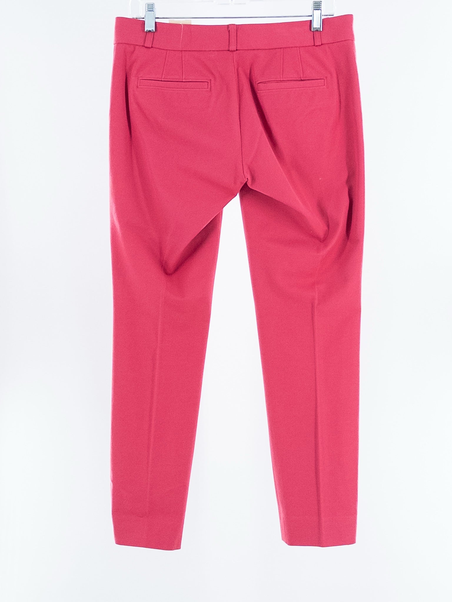 Banana Republic Hot Pink Flat Front Cotton Blend Slim Size 6 Pants