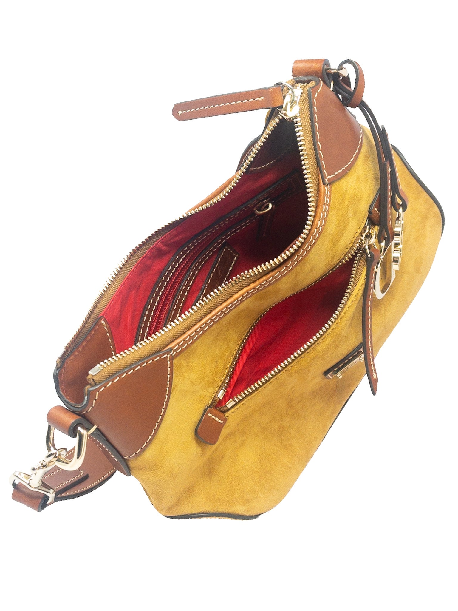 Dooney & Bourke Caramel Tan Stitch Suede Purse