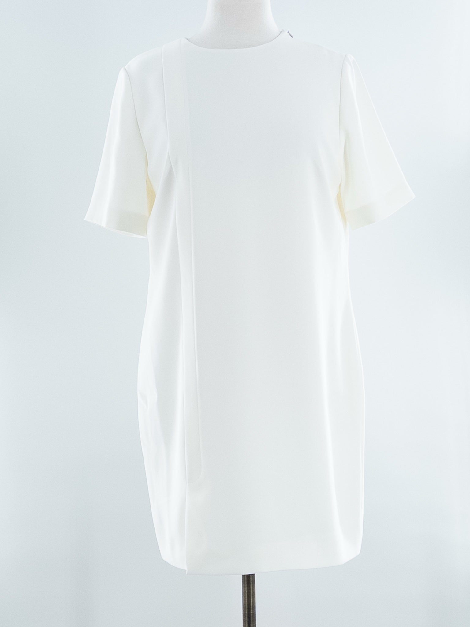 Alexander Wang Cream Polyester Short Sleeve Size 8 Dress