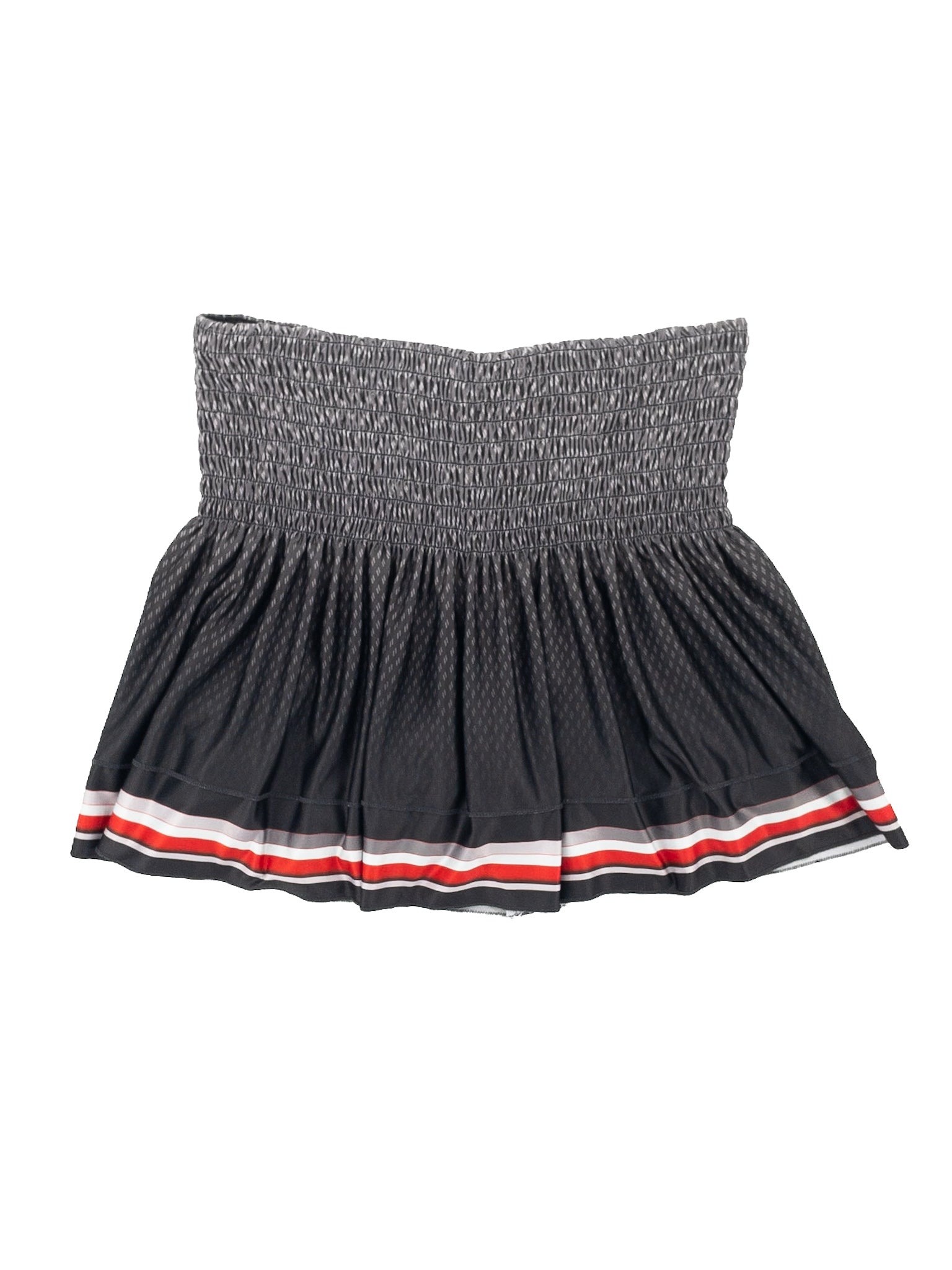 Lucky In Love Gray White Print Polyester Blend Size M Skort