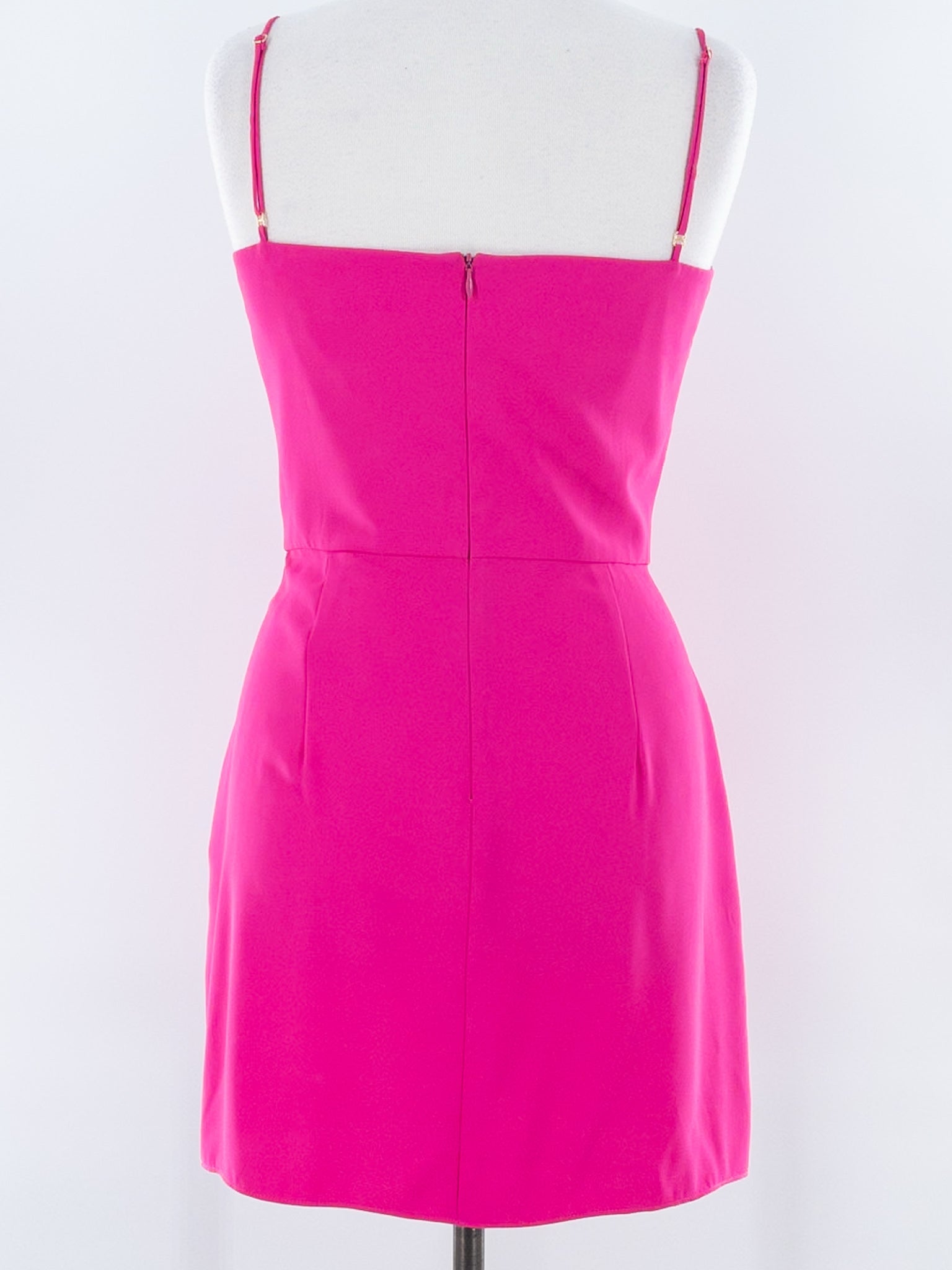 Amanda Uprichard Fuschia Strappy Polyester Spaghetti Strap Size L Dress