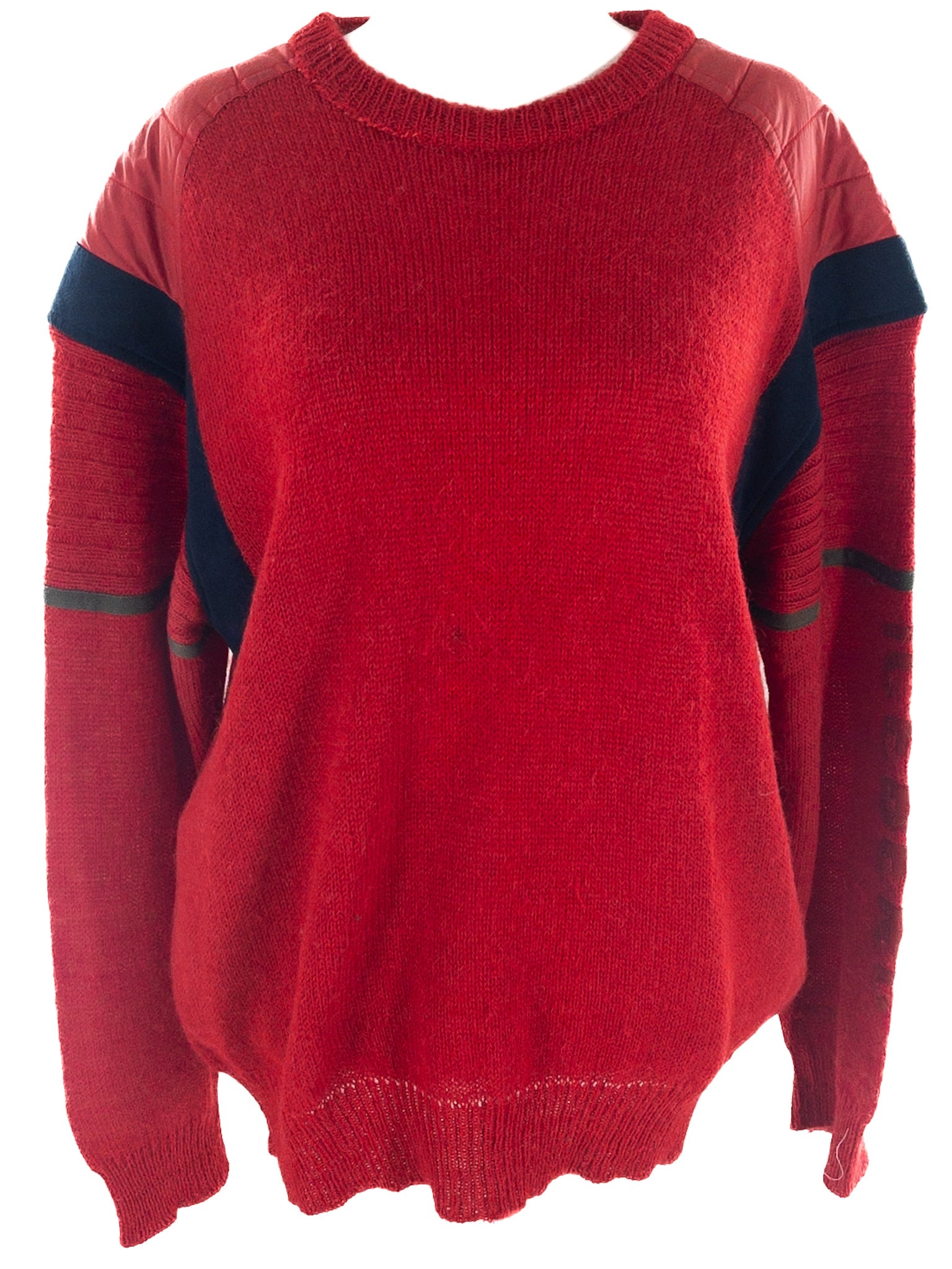 Iceberg Red Navy Alpaca Blend Size XL Sweaters