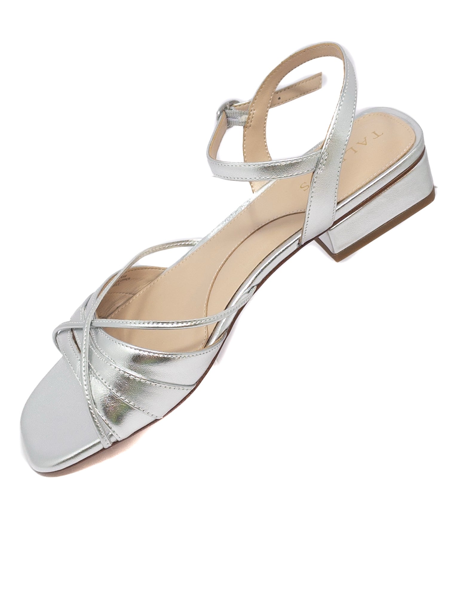 Talbots Silver Strappy Leather 8 Sandals