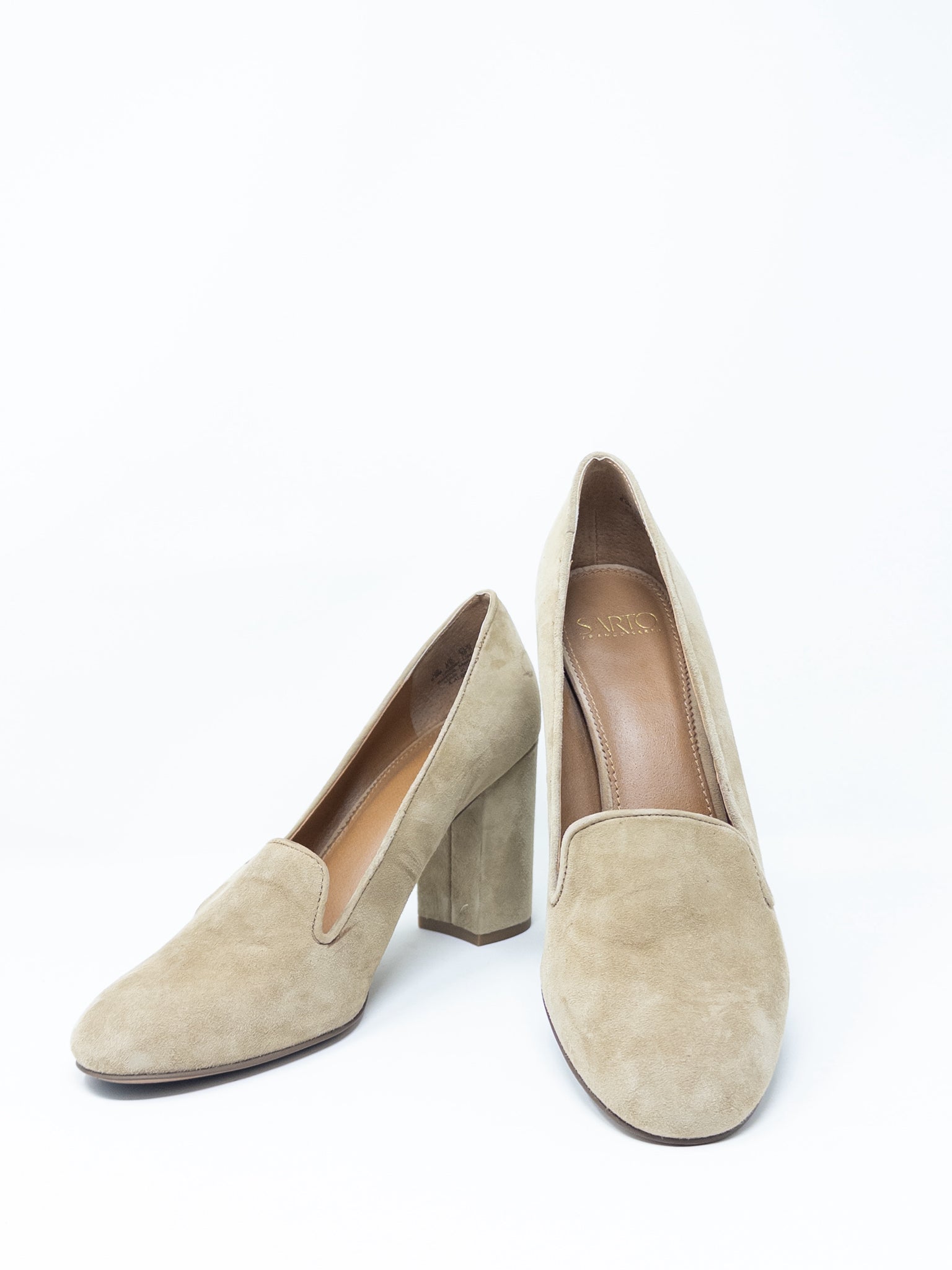 Franco Sarto Beige Suede 8.5 Pumps