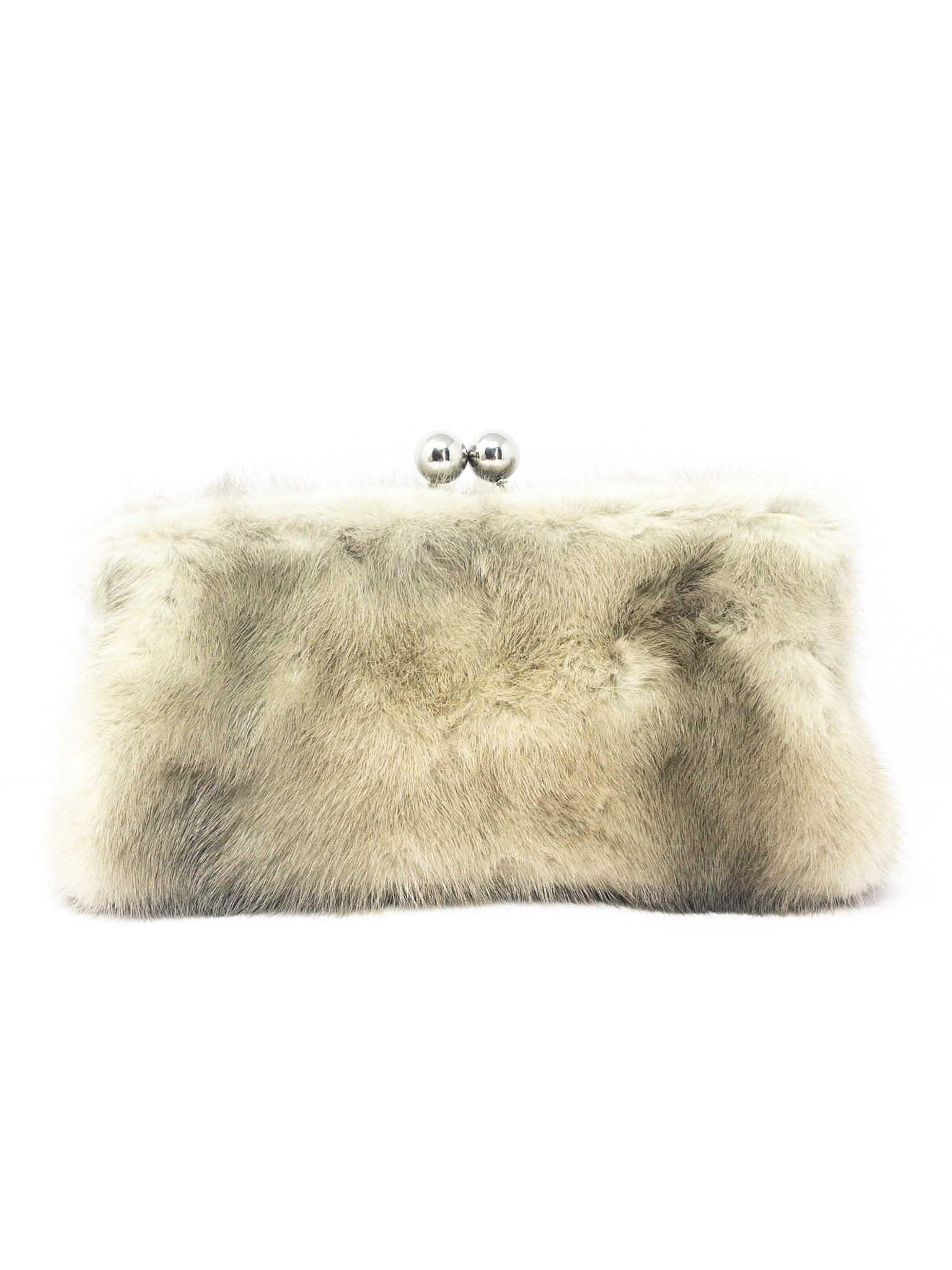 That Touch of Mink Gray Fur Purse