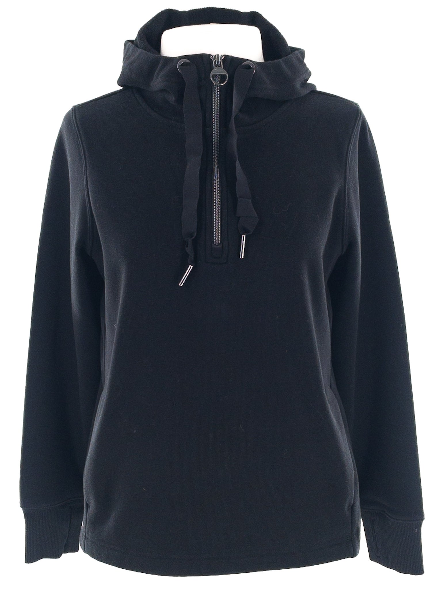 Athleta Black Hooded Polyester Blend Size XS Sweatshirt