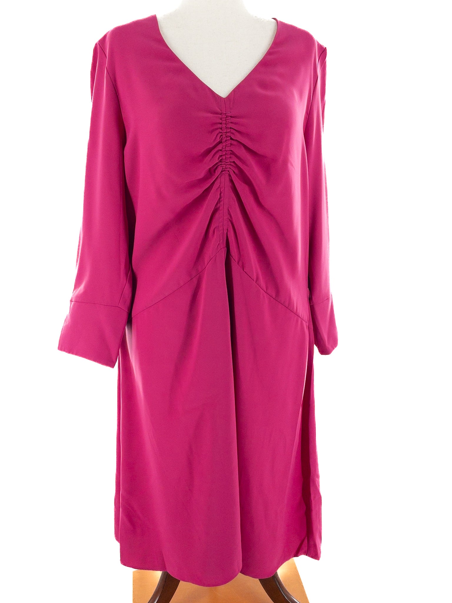 Banana Republic Fuschia Polyester Long Sleeve Size 20 Dress