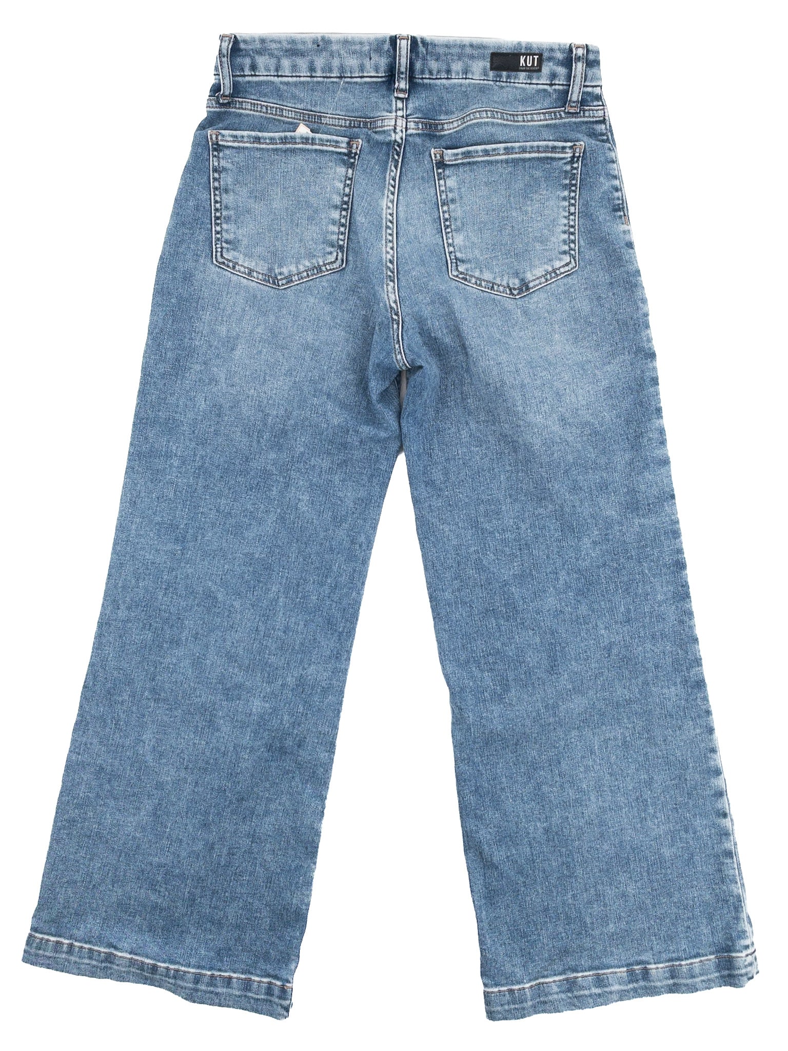 Kut Blue Washed Denim Wide Leg Size 6L Jeans