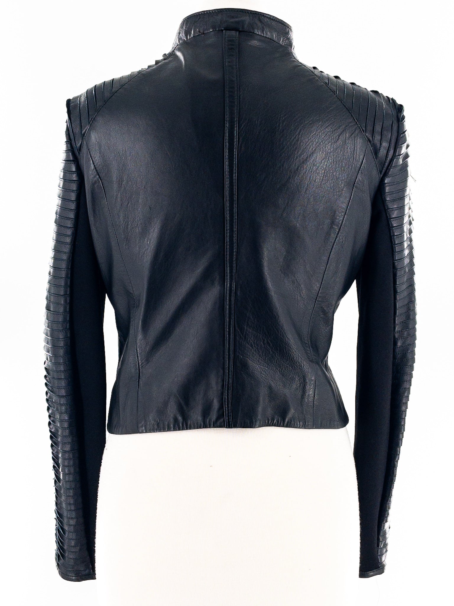 Lamarque Black Moto Leather Size M Jacket