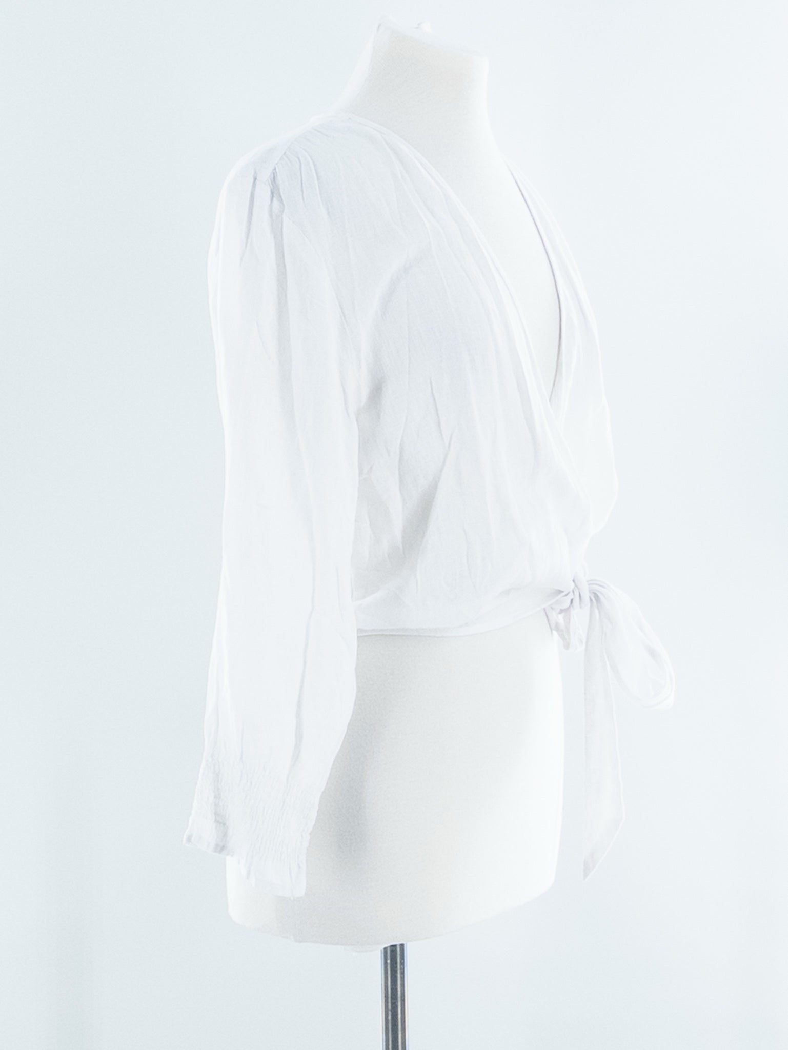 Rails White Linen Long Sleeve Size L Blouse