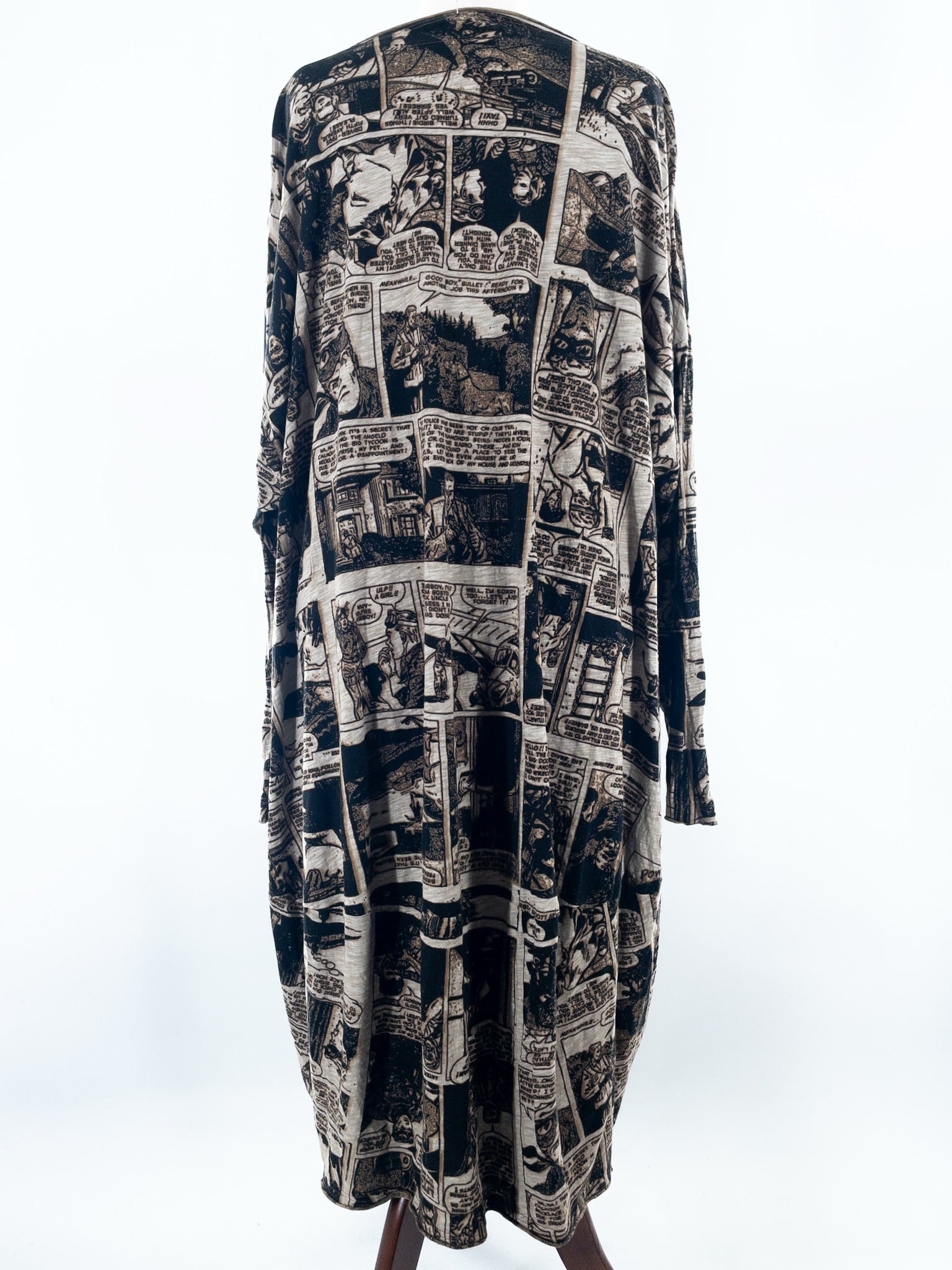 Black Label Black Tan Print Cotton Short Sleeve Size M Dress