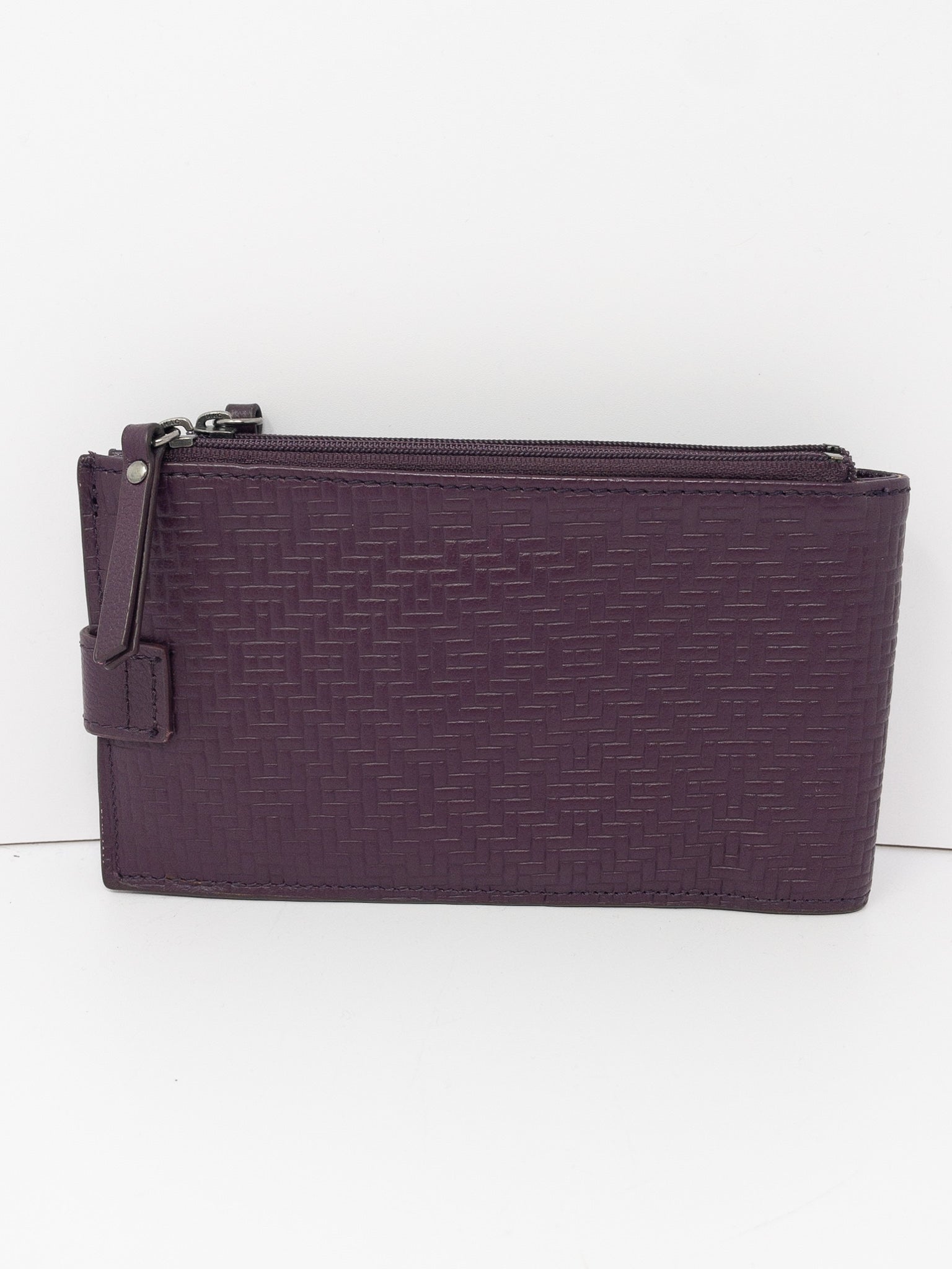 the sak Plum Woven Leather Wallet