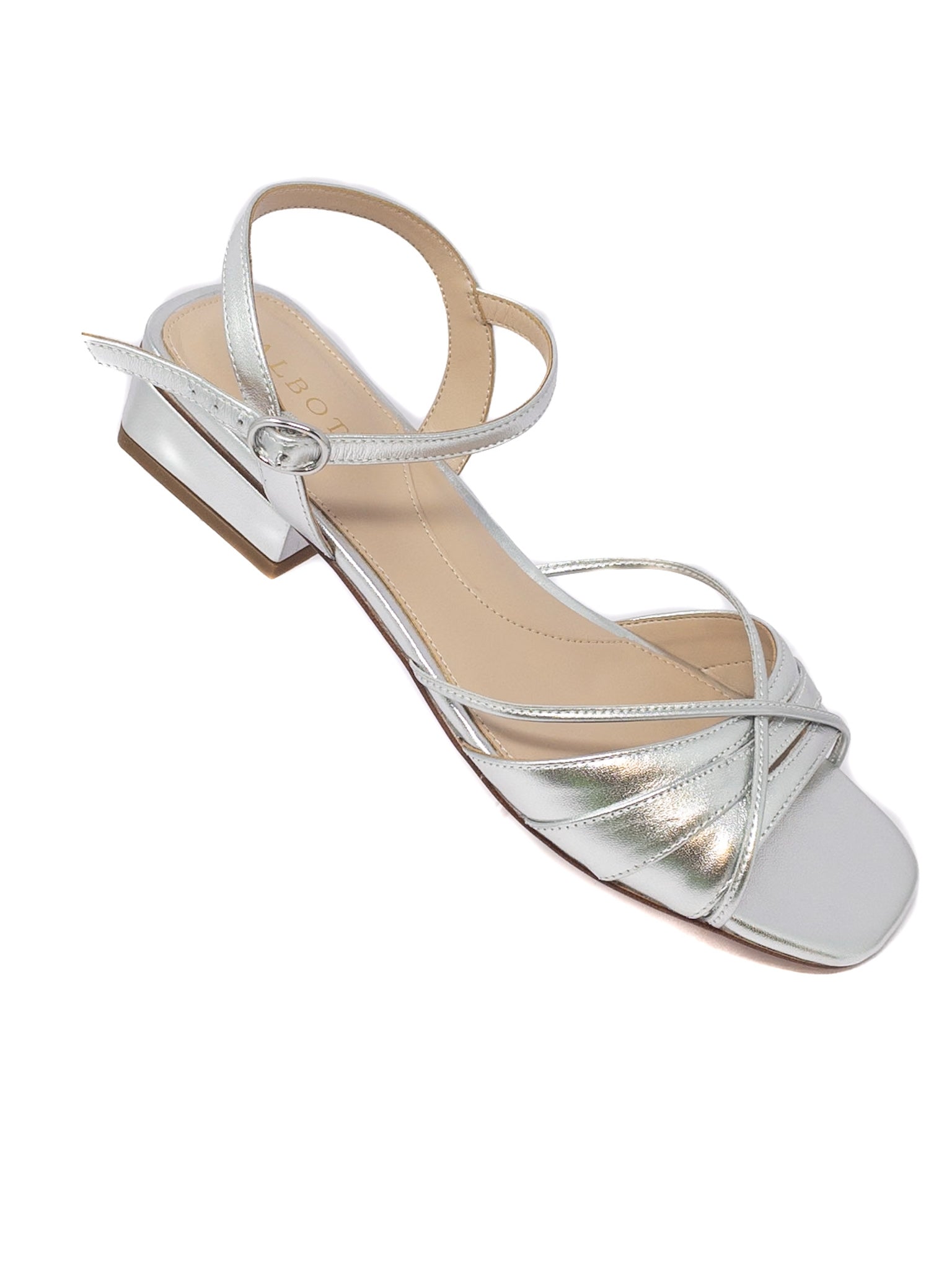 Talbots Silver Strappy Leather 8 Sandals