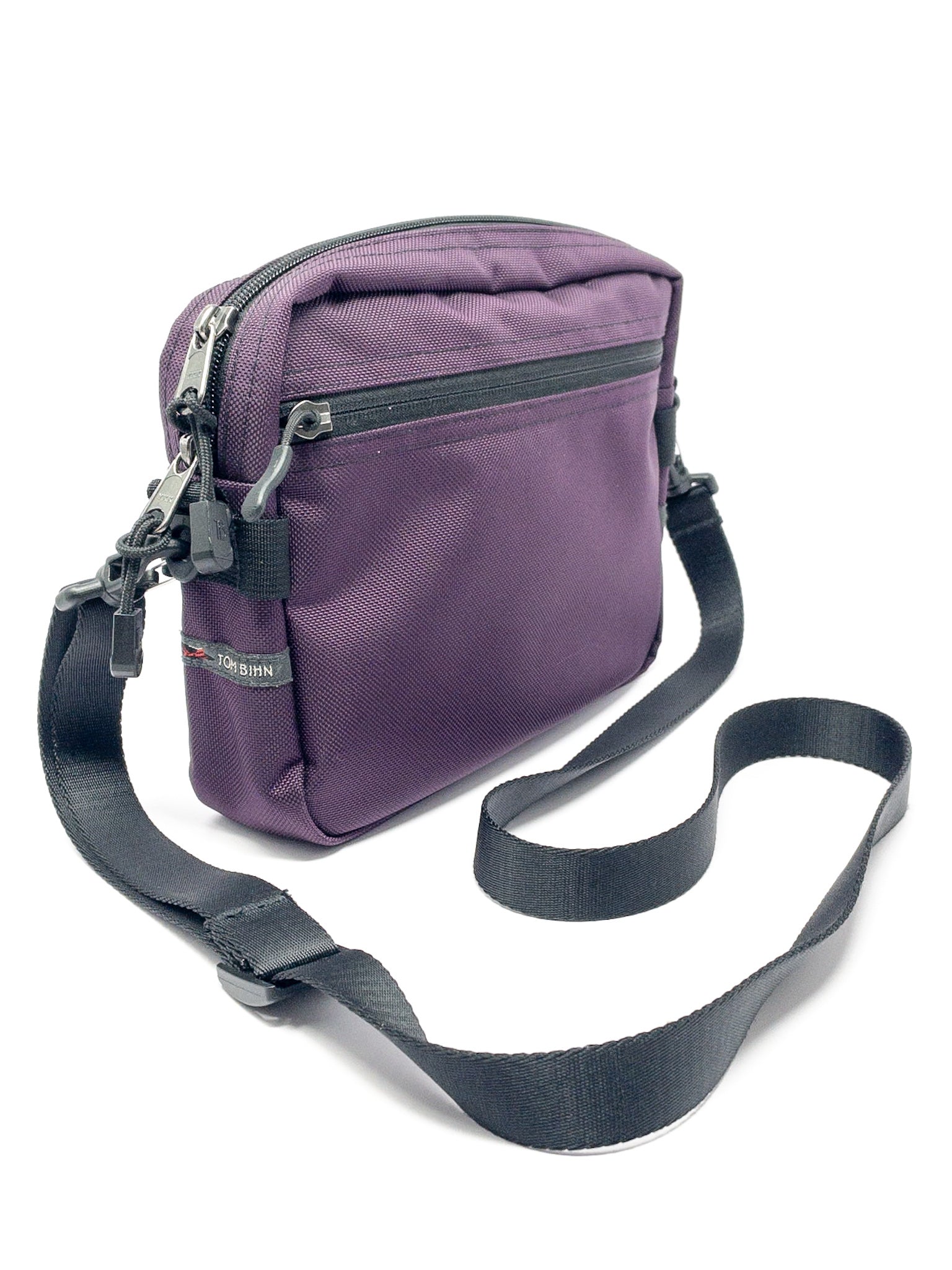 Tom Bihn Purple Black Zip Nylon Blend Cross Body