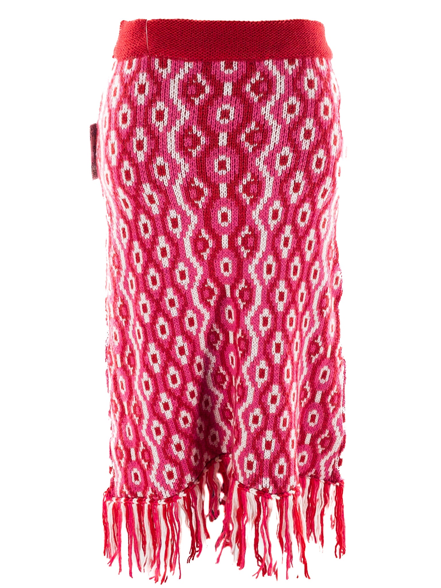 Hyacinth House Red Pink Geometric Acrylic Blend Size M Skirt