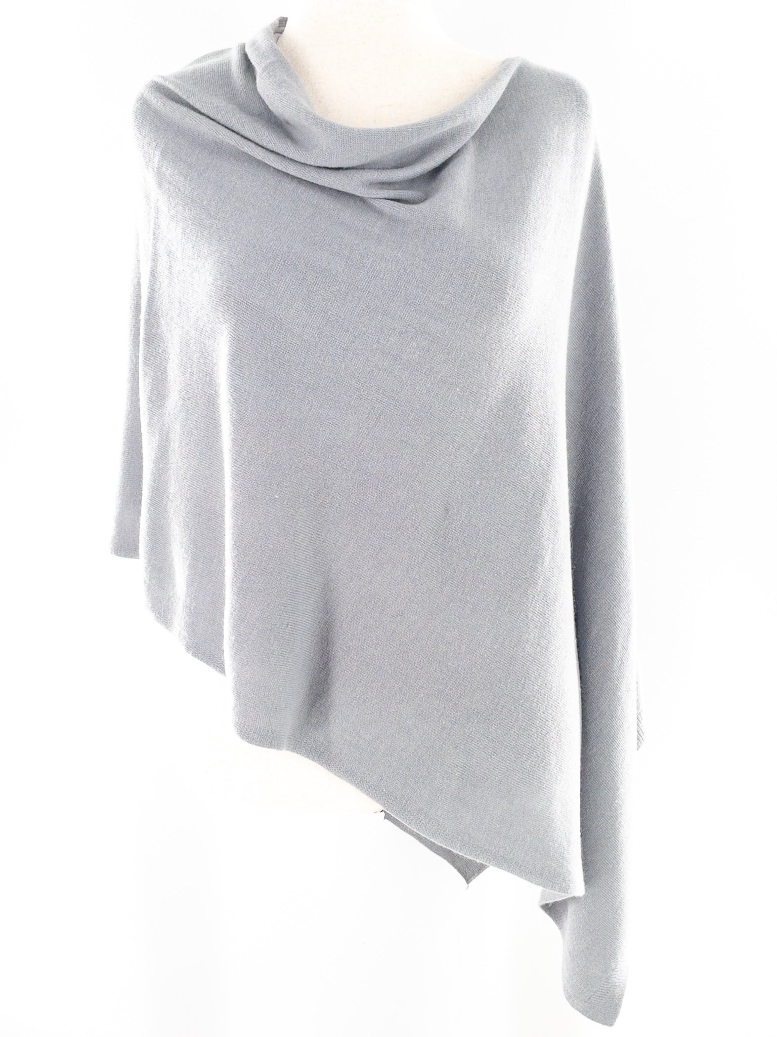 Dusty Blue Acrylic Size One Size Poncho