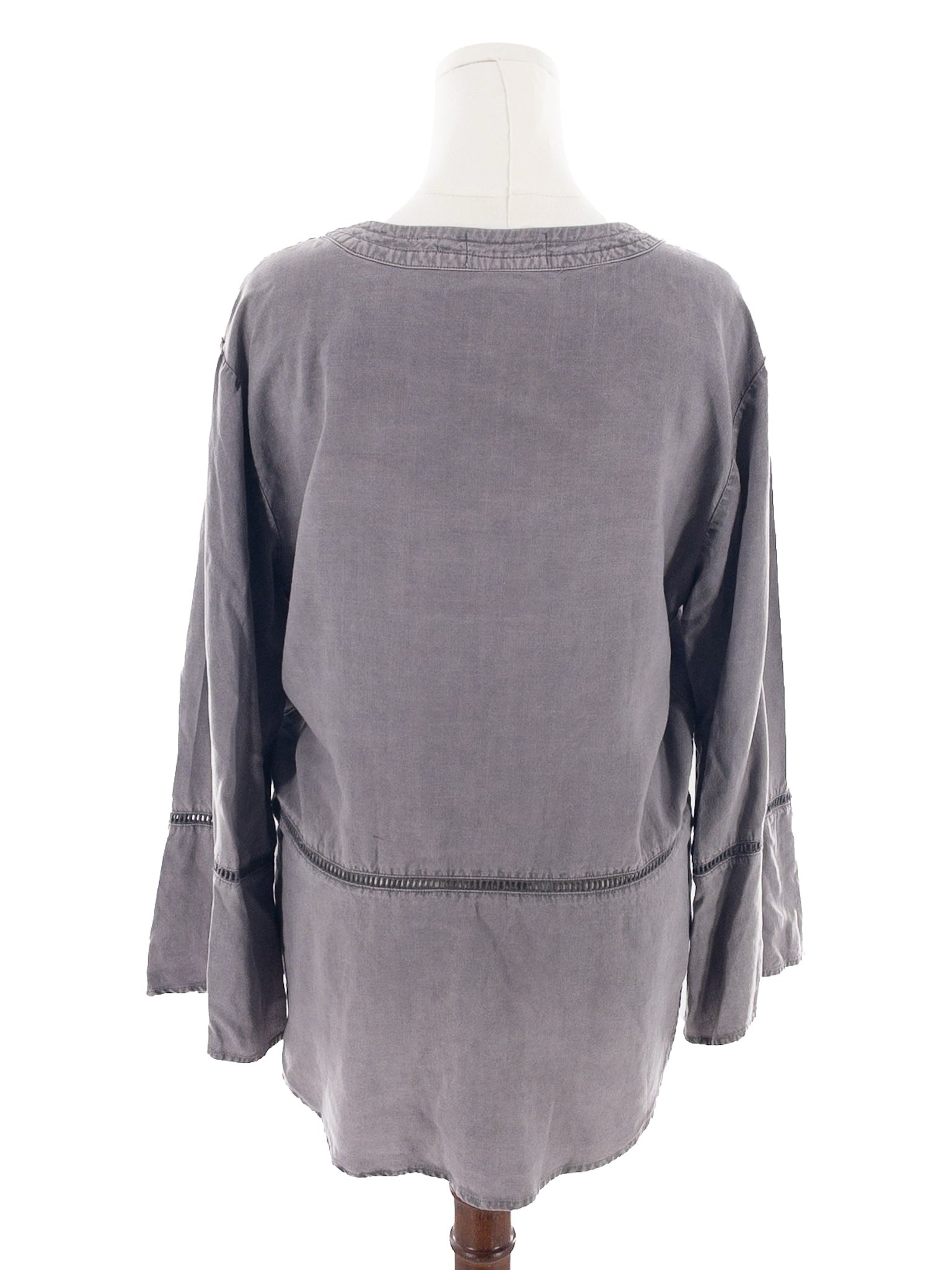 Cloth & Stone Taupe V Neck Cotton Blend Long Sleeve Size XL Blouse