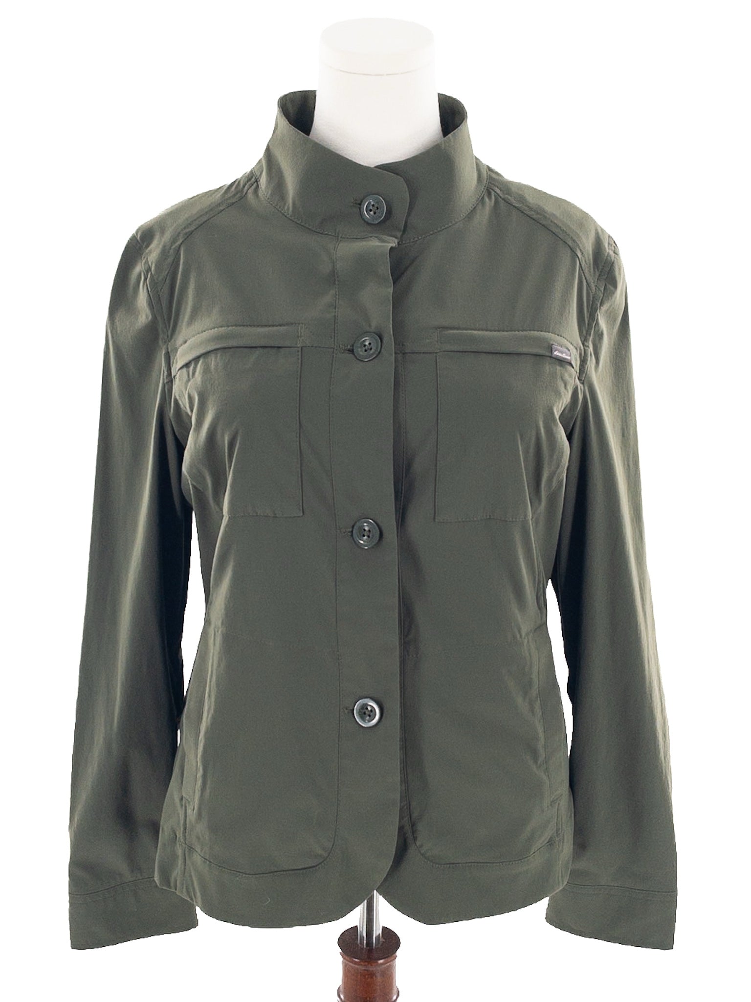 Eddie Bauer Forest Green Zip Polyester Blend Size 12 Jacket