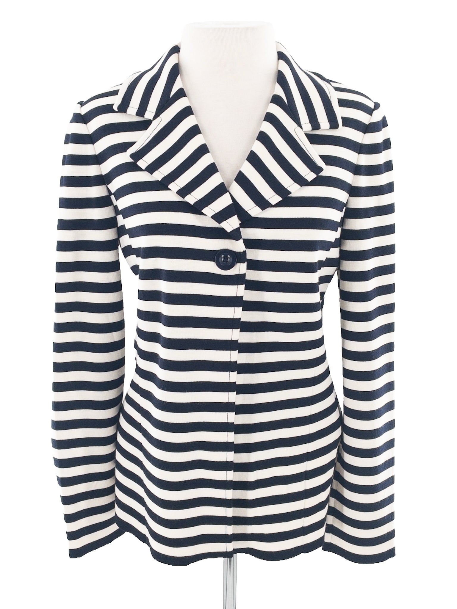St. John Black Ivory Stripe Knit Tank Size 6 2 PC Dress