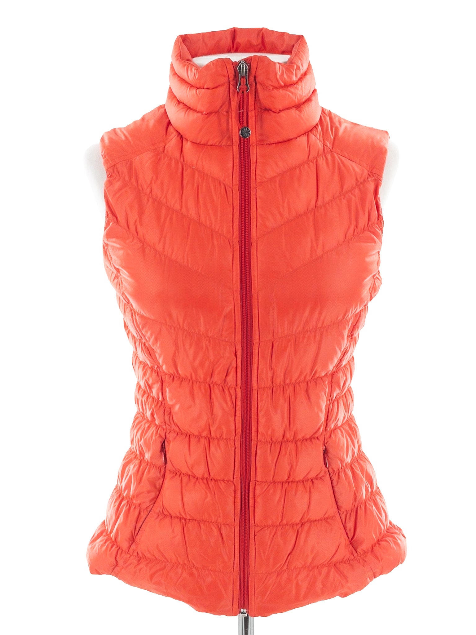 Athleta Orange Quilt Down Size XXS Vest