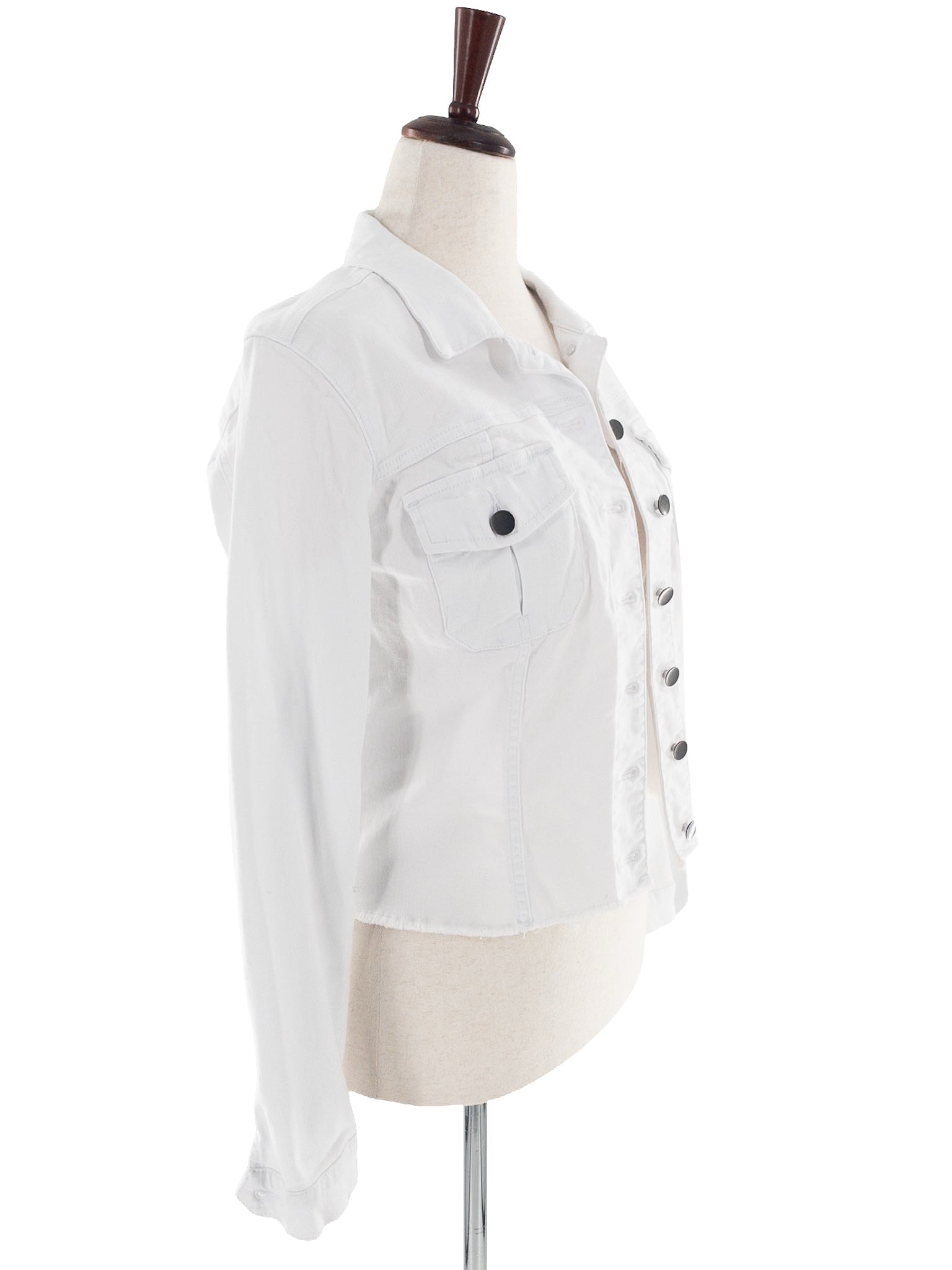 Kut White Cotton Blend Size L Blazer