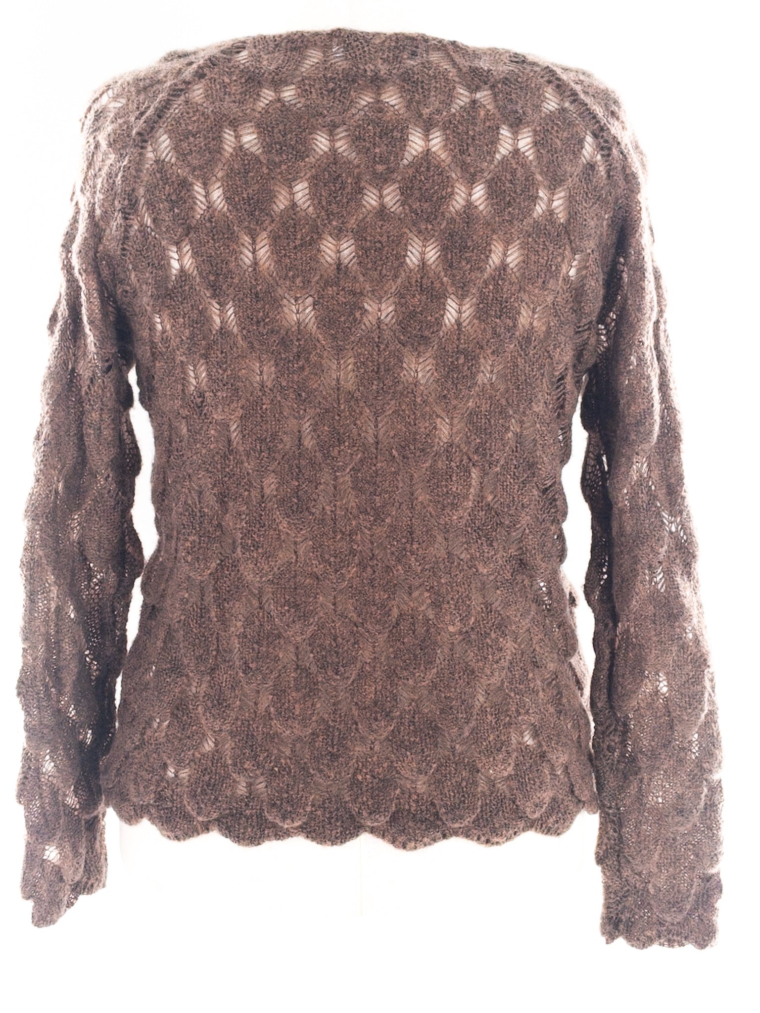 Tempo Paris Mauve Texture Wool Blend Size L Sweaters