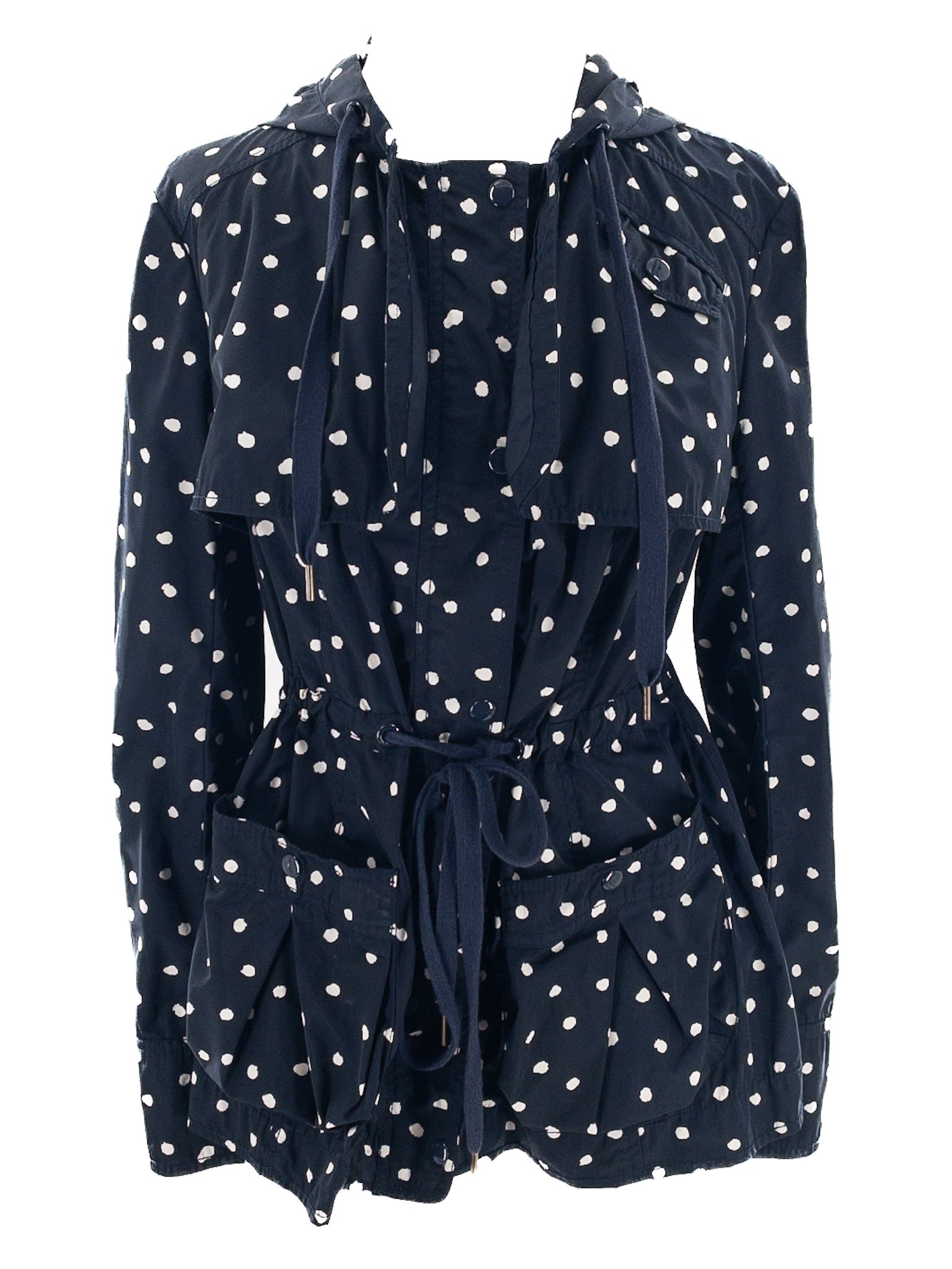 Daughters of the Liberation Navy White Polka Dot Nylon Blend Size 6 Jacket